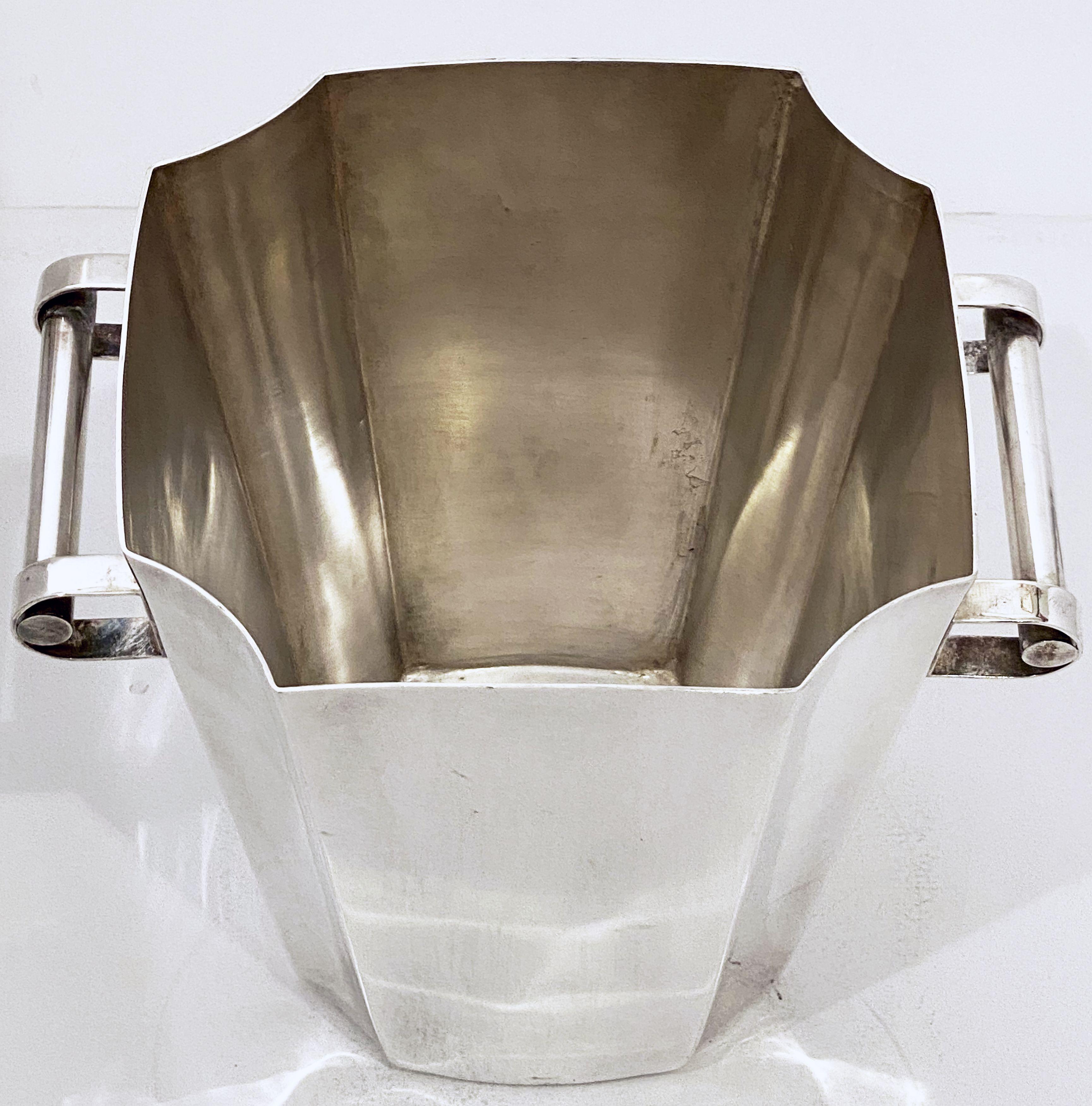 French Silver Champagne or Wine Cooler or Ice Bucket in the Art Deco Style 3