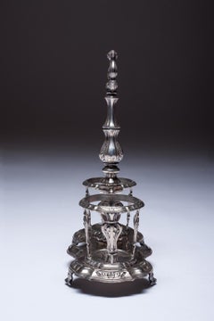 French Silver Cruet Stand 19th Century Paris
