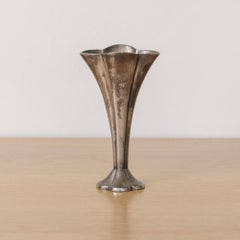 French Silver Fluted Bud Vase