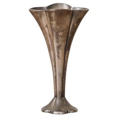French Silver Fluted Bud Vase