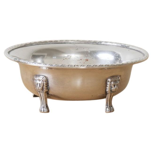 Französisches Silber Vide Poche mit Fuß