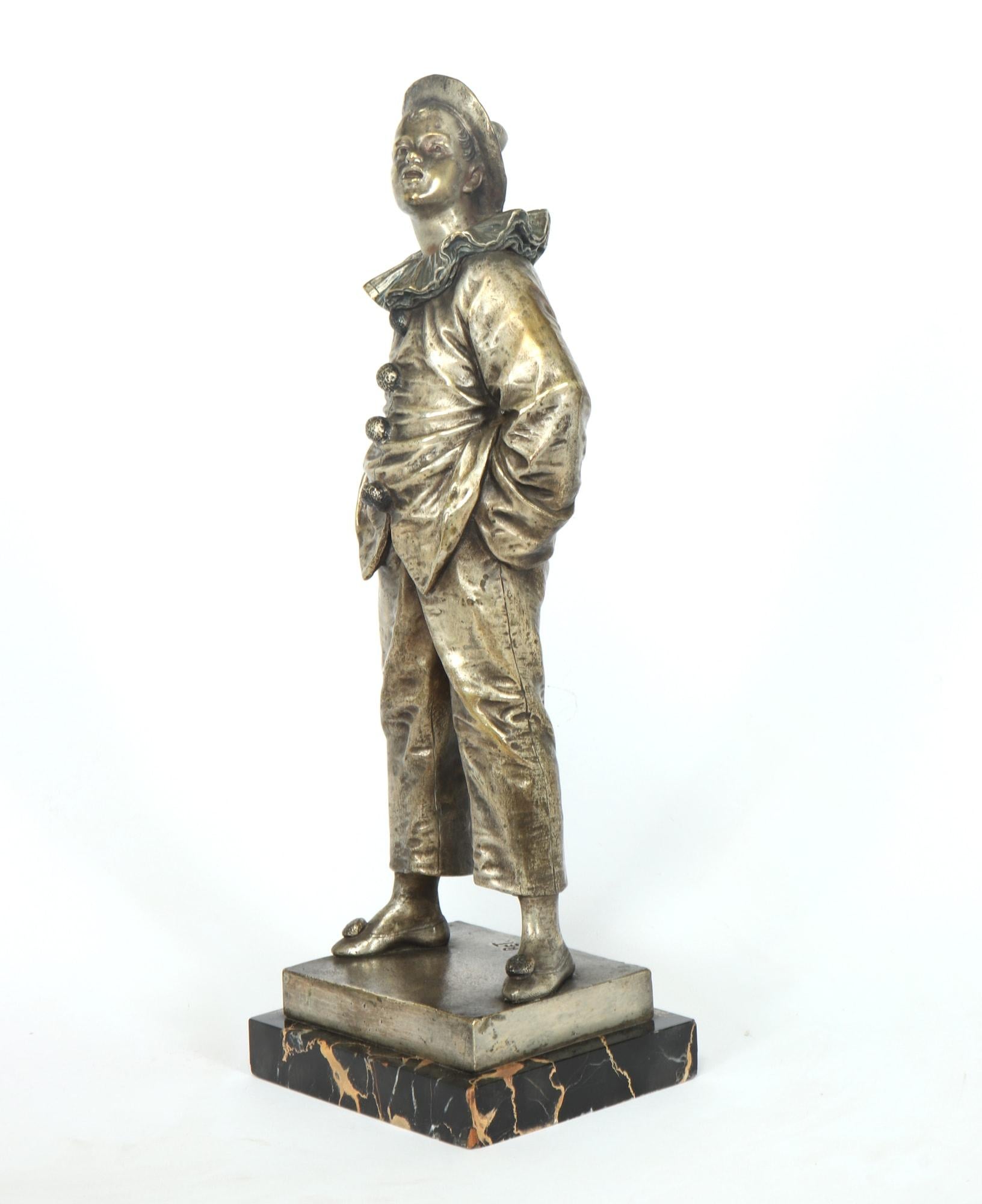 French Silver Gilt Bronze Sculpture by Bouret, c1890 In Good Condition In Paddock Wood Tonbridge, GB
