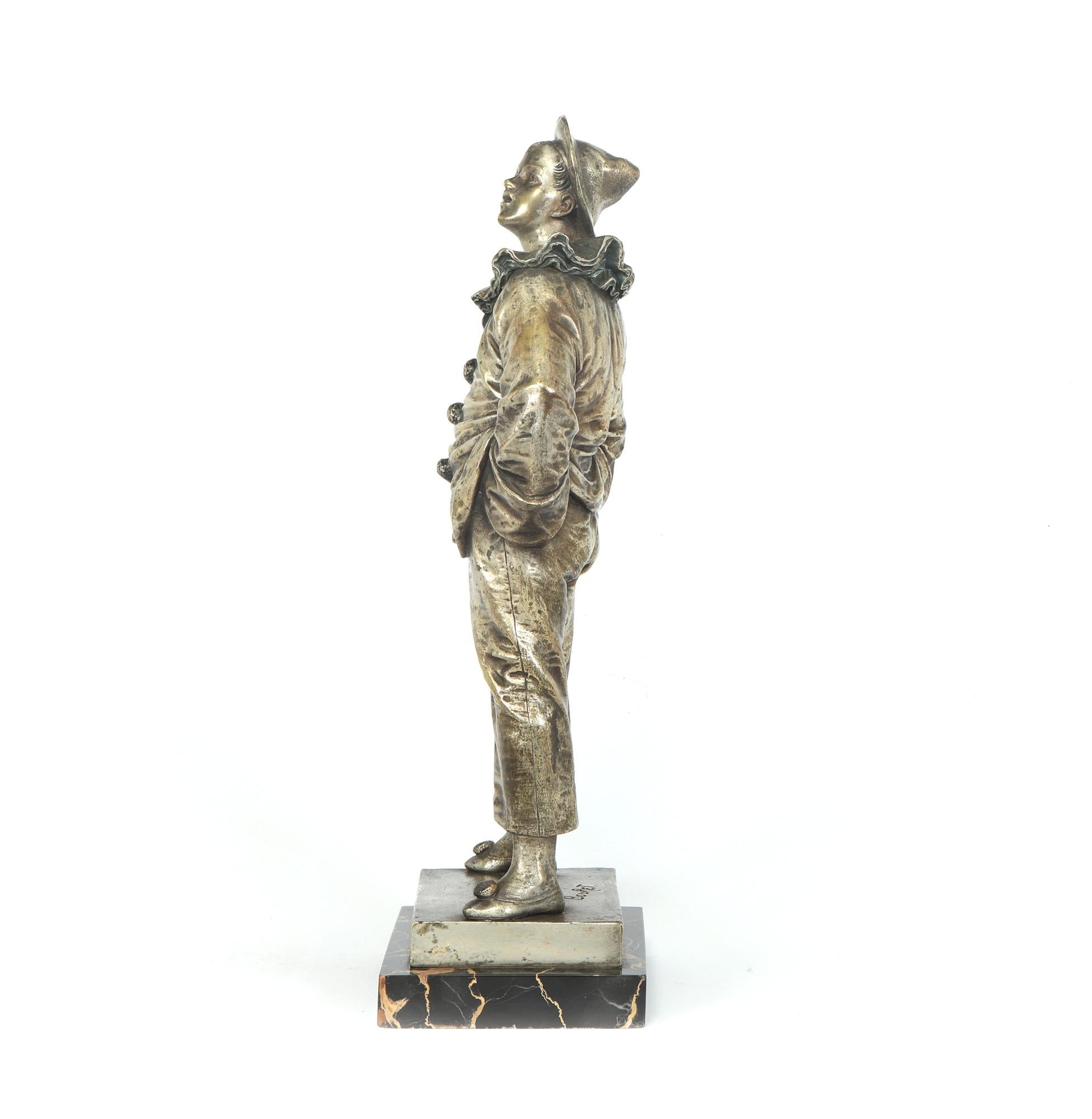 Late 19th Century French Silver Gilt Bronze Sculpture by Bouret, c1890
