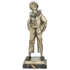 French Silver Gilt Bronze Sculpture by Bouret, c1890