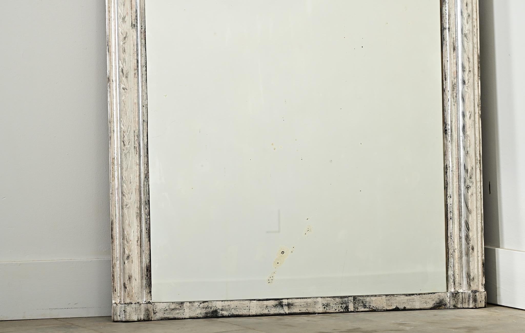 Francese Specchio da camino francese in argento dorato Louis Philippe in vendita