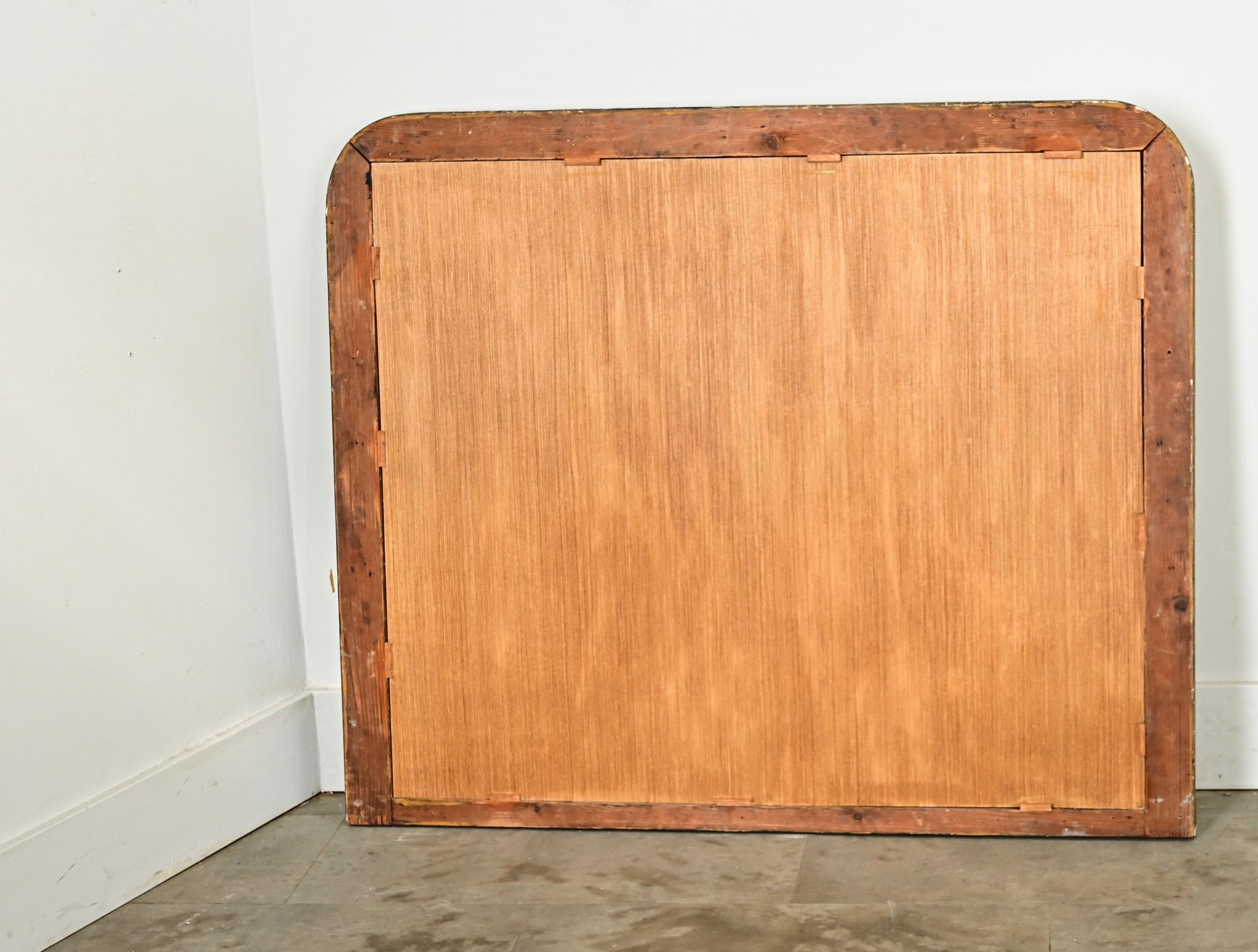 XIX secolo Specchio da camino francese in argento dorato Louis Philippe in vendita