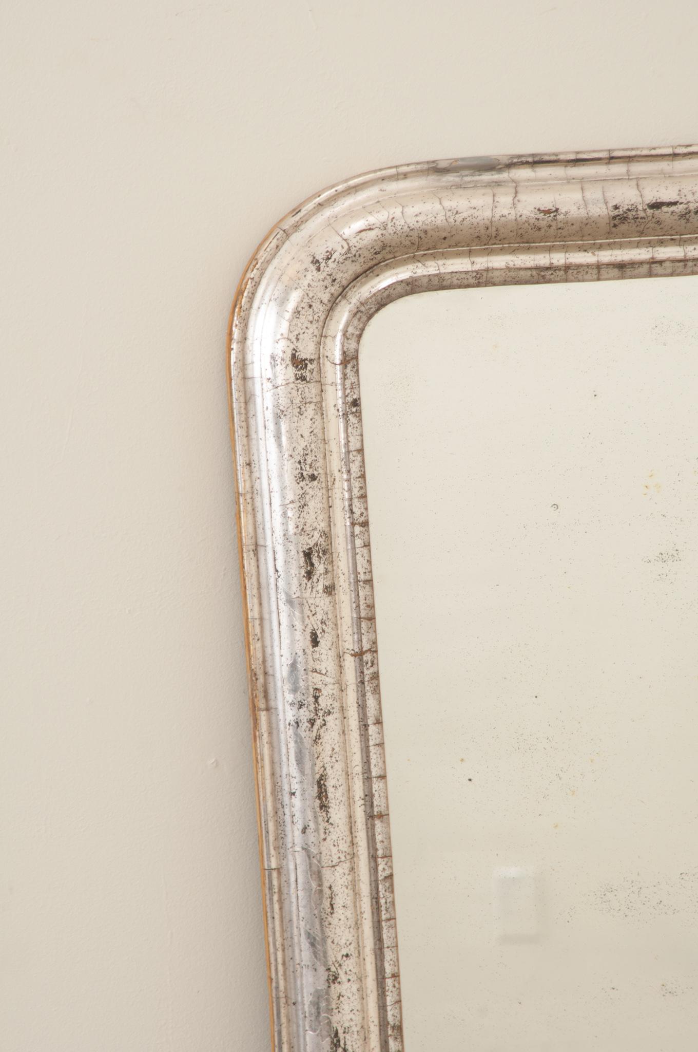 19th Century French Silver Gilt Louis Philippe Mirror