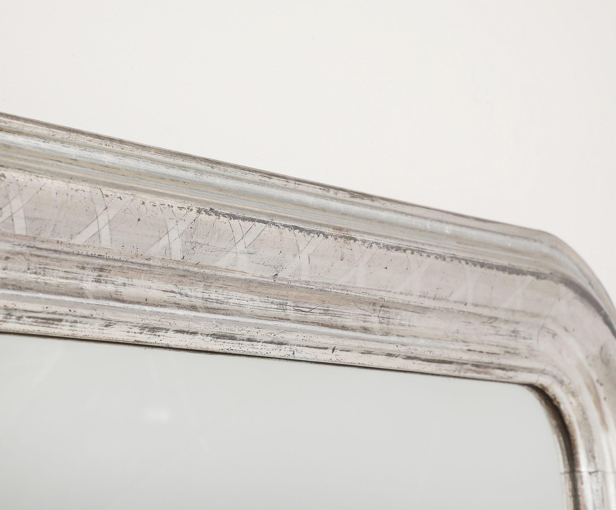 Französisch Silber vergoldet Louis Philippe Spiegel, Ende 19. im Angebot 6