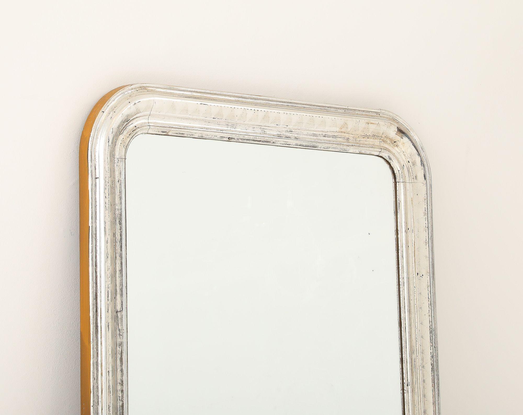 Französisch Silber vergoldet Louis Philippe Spiegel, Ende 19. im Angebot 10