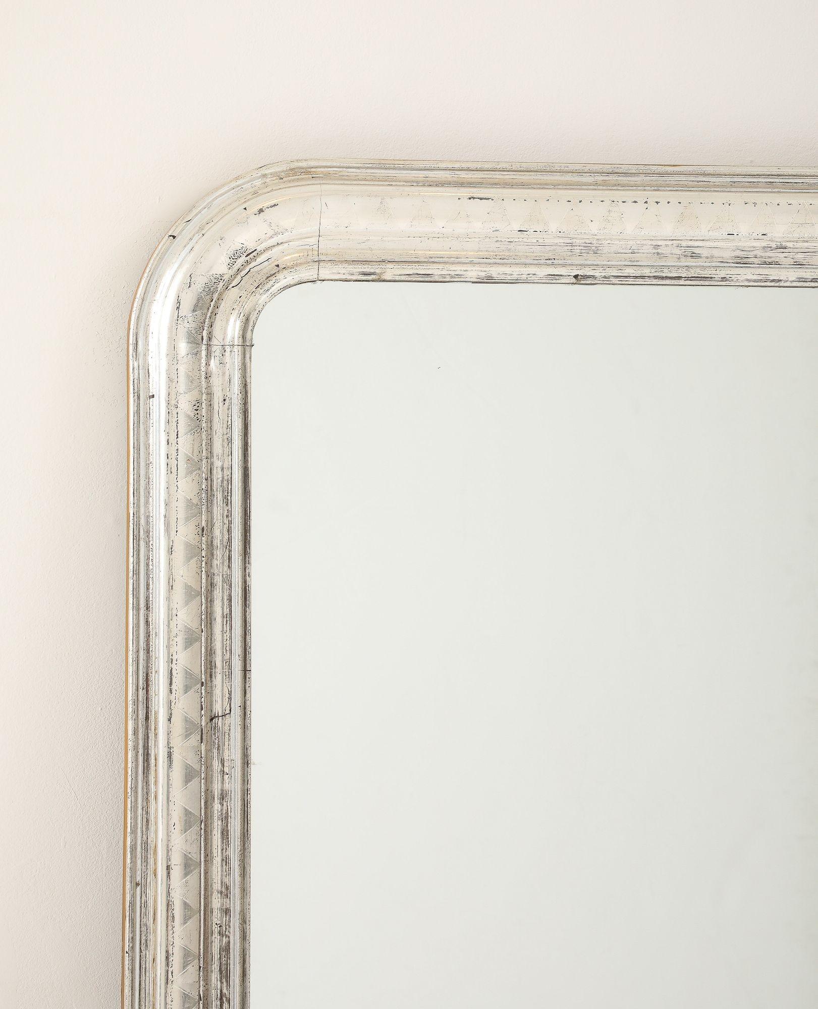 Französisch Silber vergoldet Louis Philippe Spiegel, Ende 19. im Angebot 1