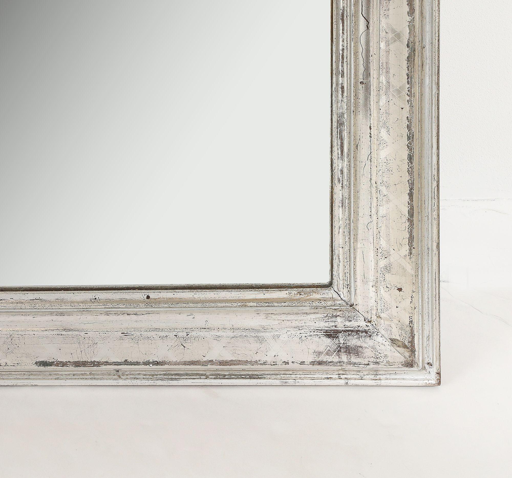 Französisch Silber vergoldet Louis Philippe Spiegel, Ende 19. im Angebot 1