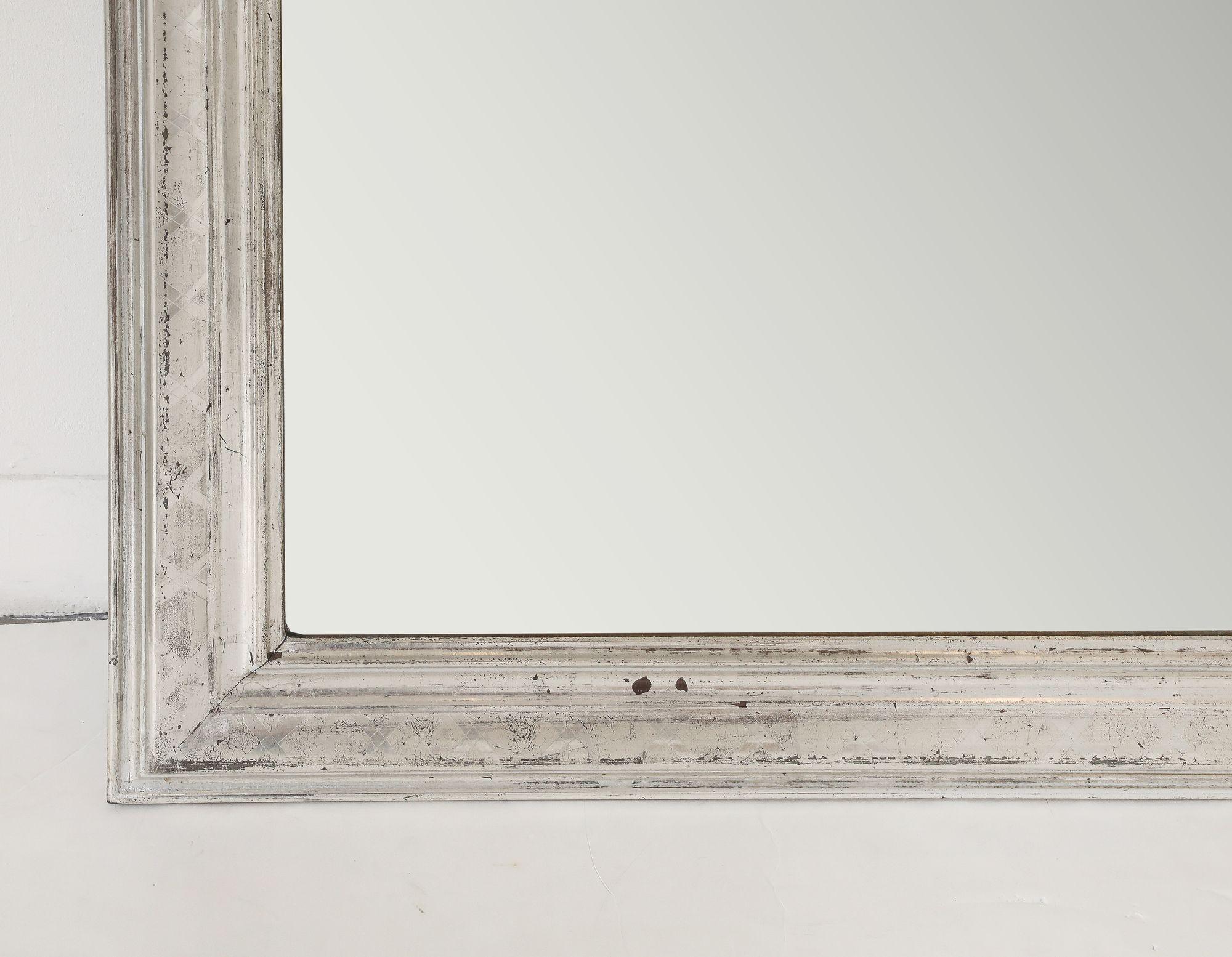 Französisch Silber vergoldet Louis Philippe Spiegel, Ende 19. im Angebot 2