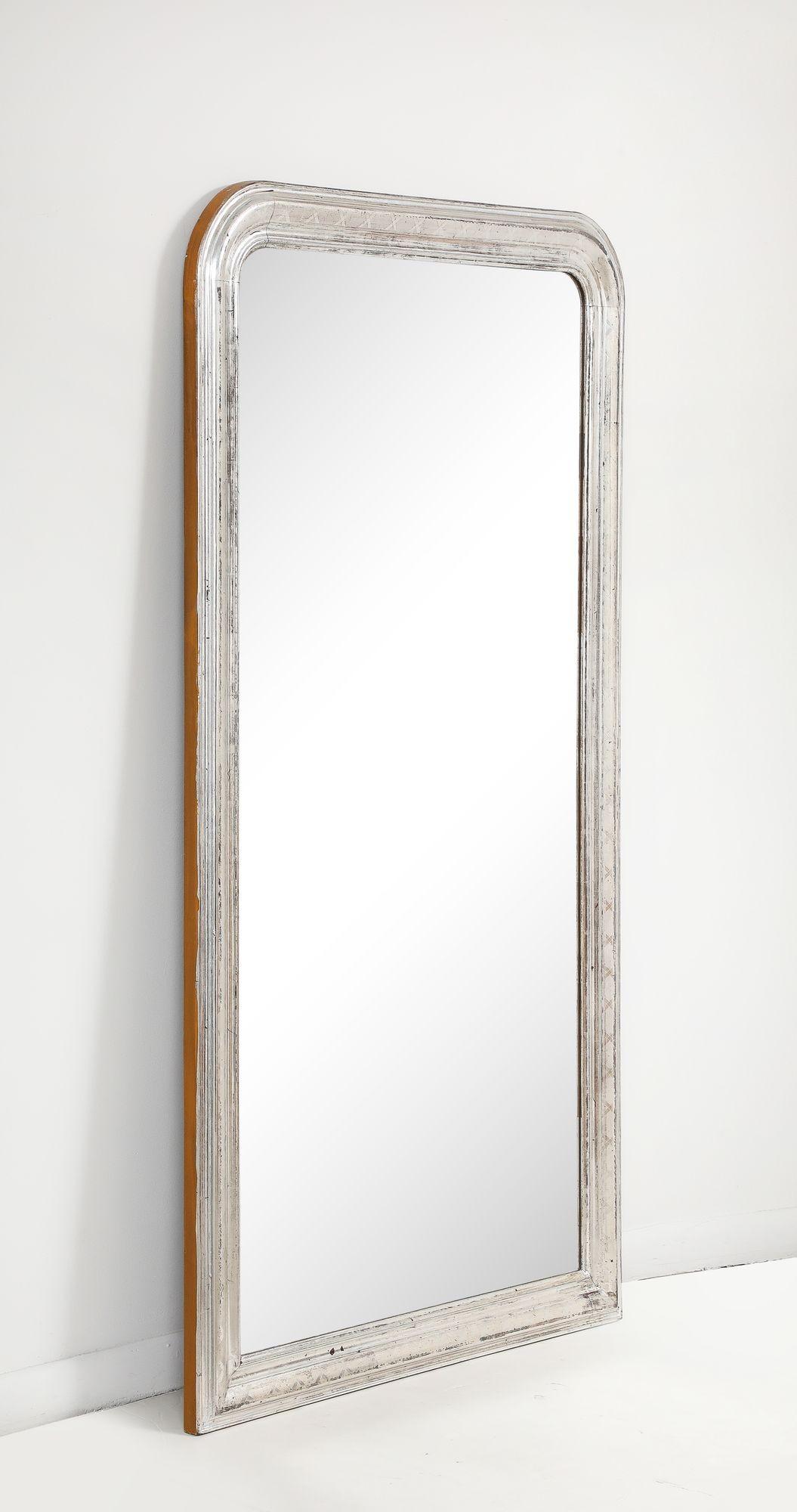 Französisch Silber vergoldet Louis Philippe Spiegel, Ende 19. im Angebot 4