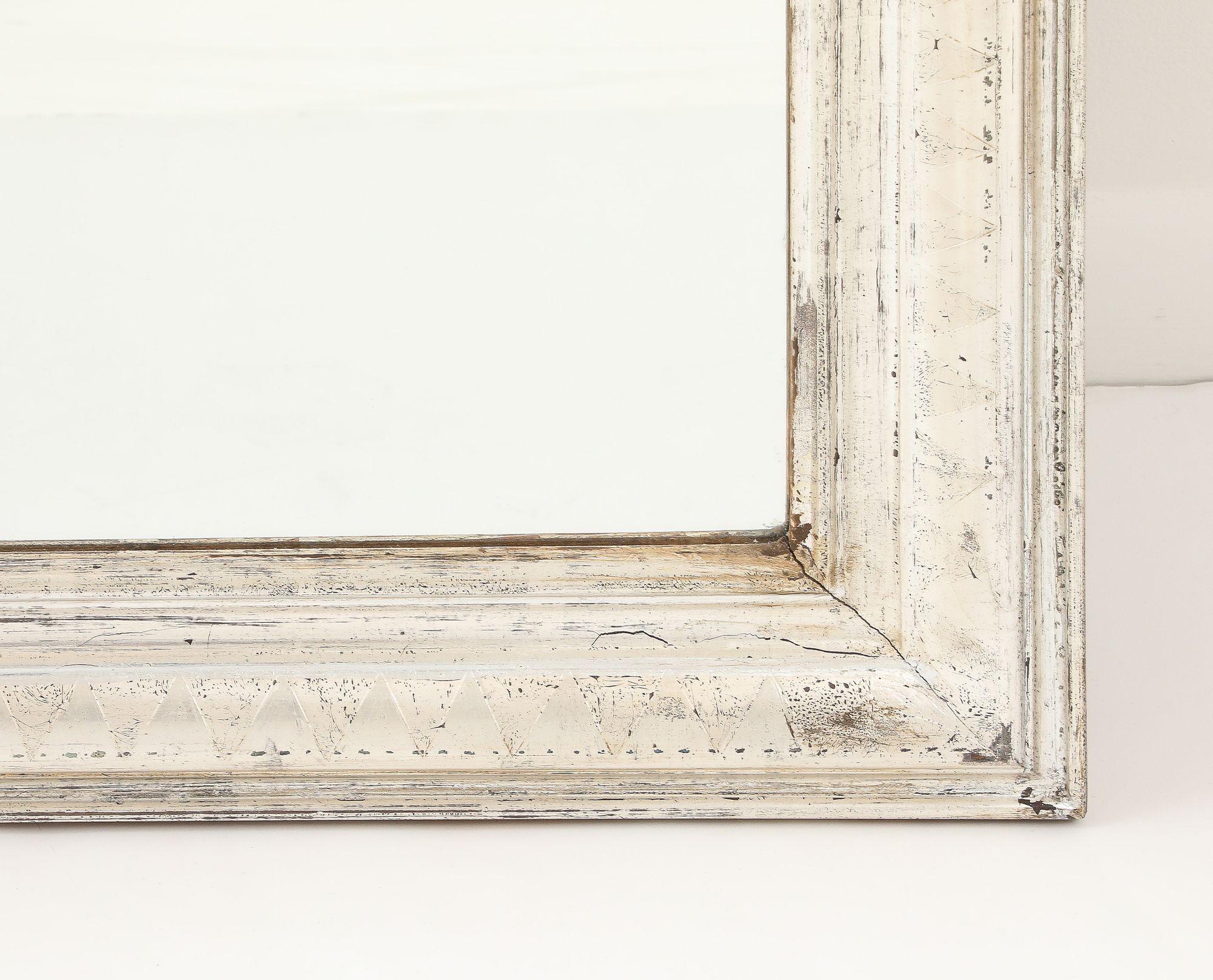 Französisch Silber vergoldet Louis Philippe Spiegel, Ende 19. im Angebot 5