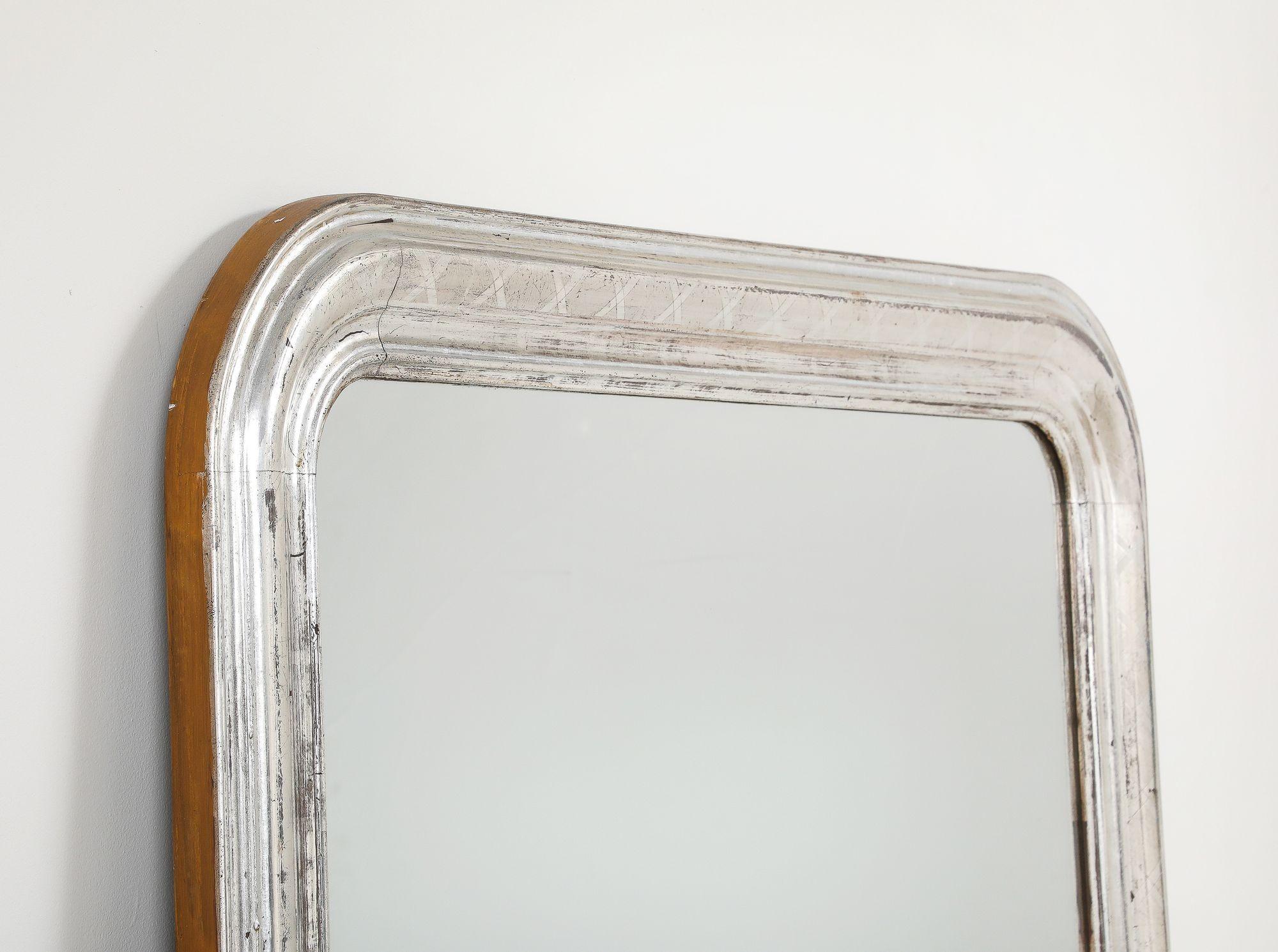 Französisch Silber vergoldet Louis Philippe Spiegel, Ende 19. im Angebot 5