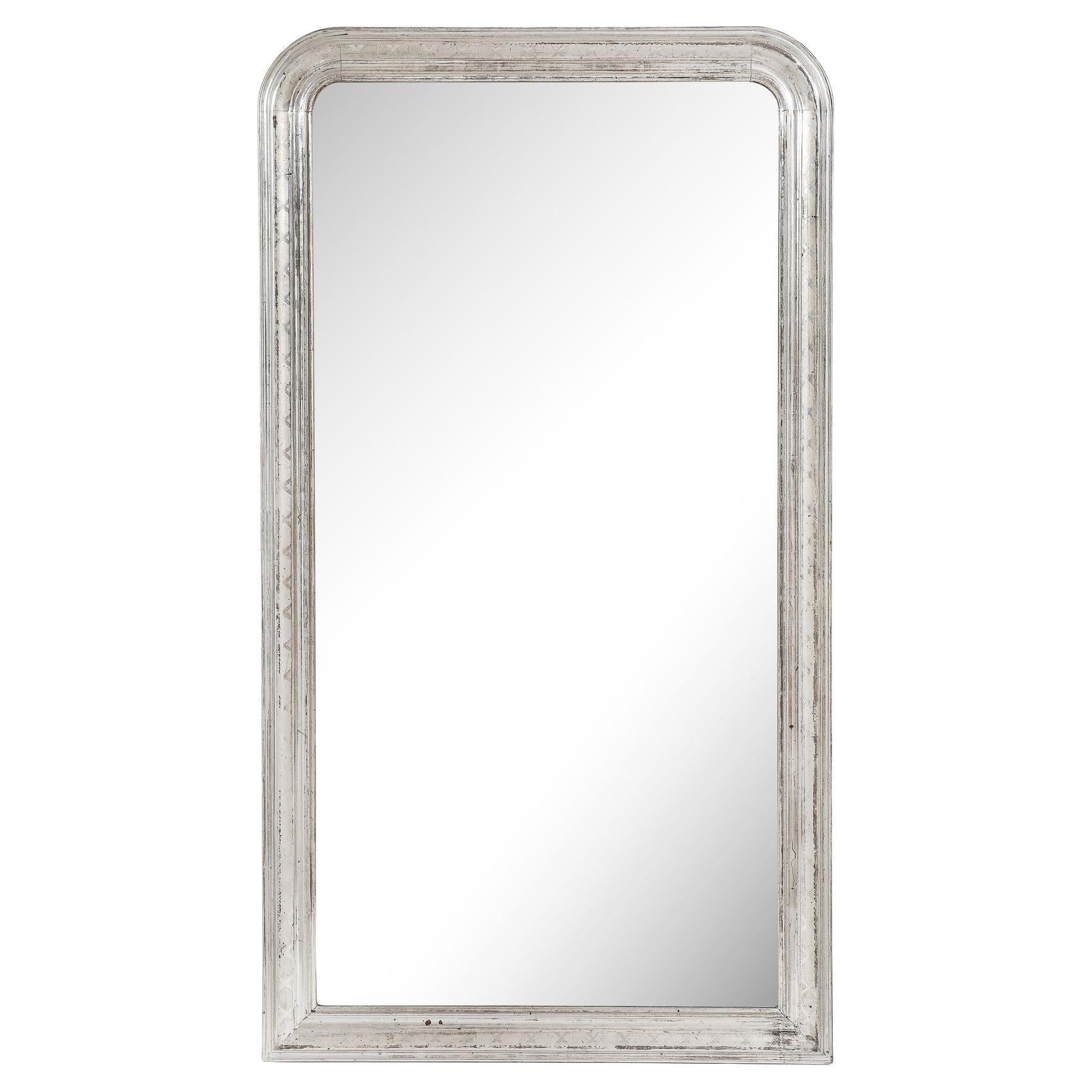 Französisch Silber vergoldet Louis Philippe Spiegel, Ende 19. im Angebot