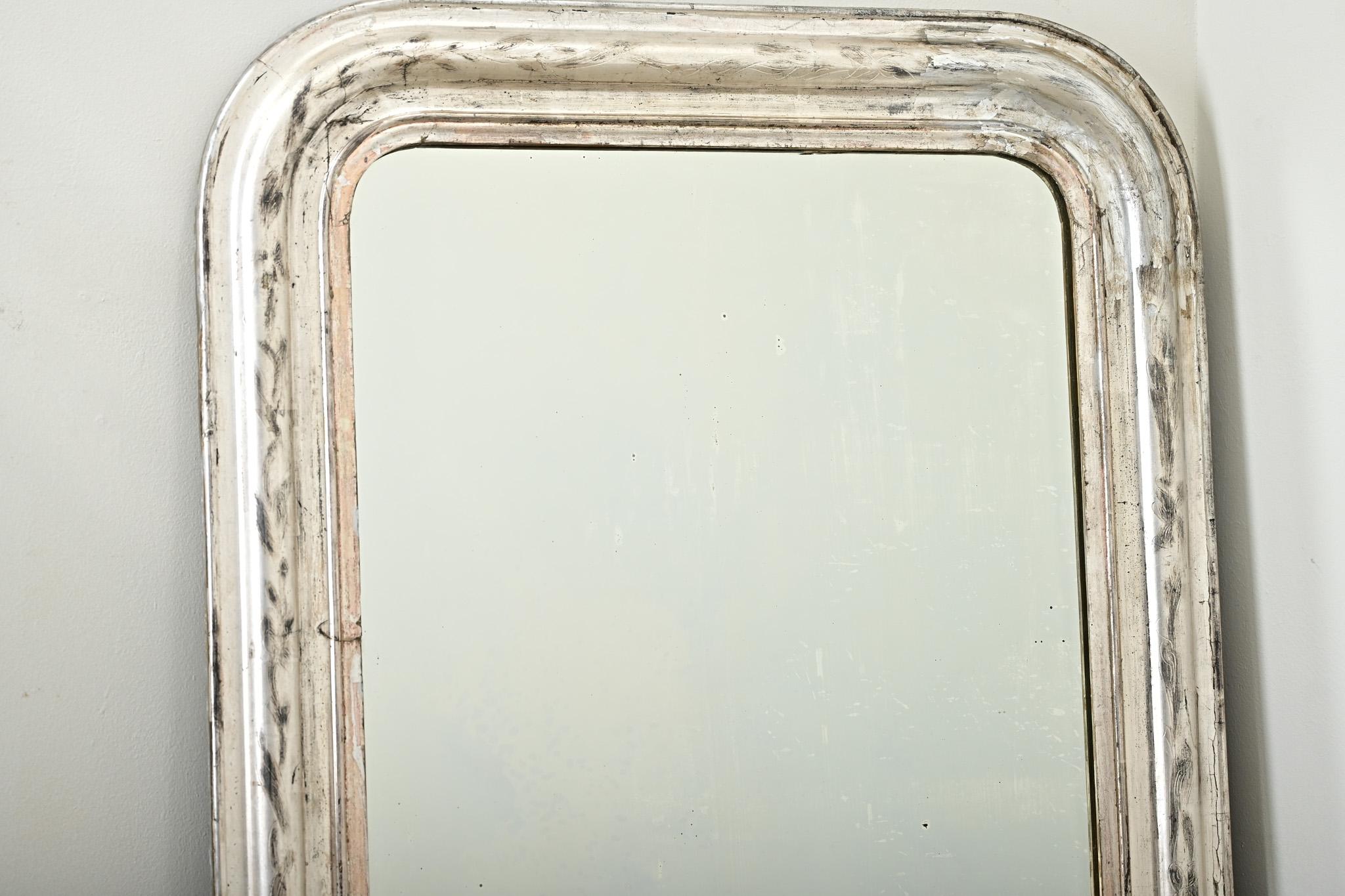 Francese Specchio francese d'argento dorato Louis Philippe Petit in vendita