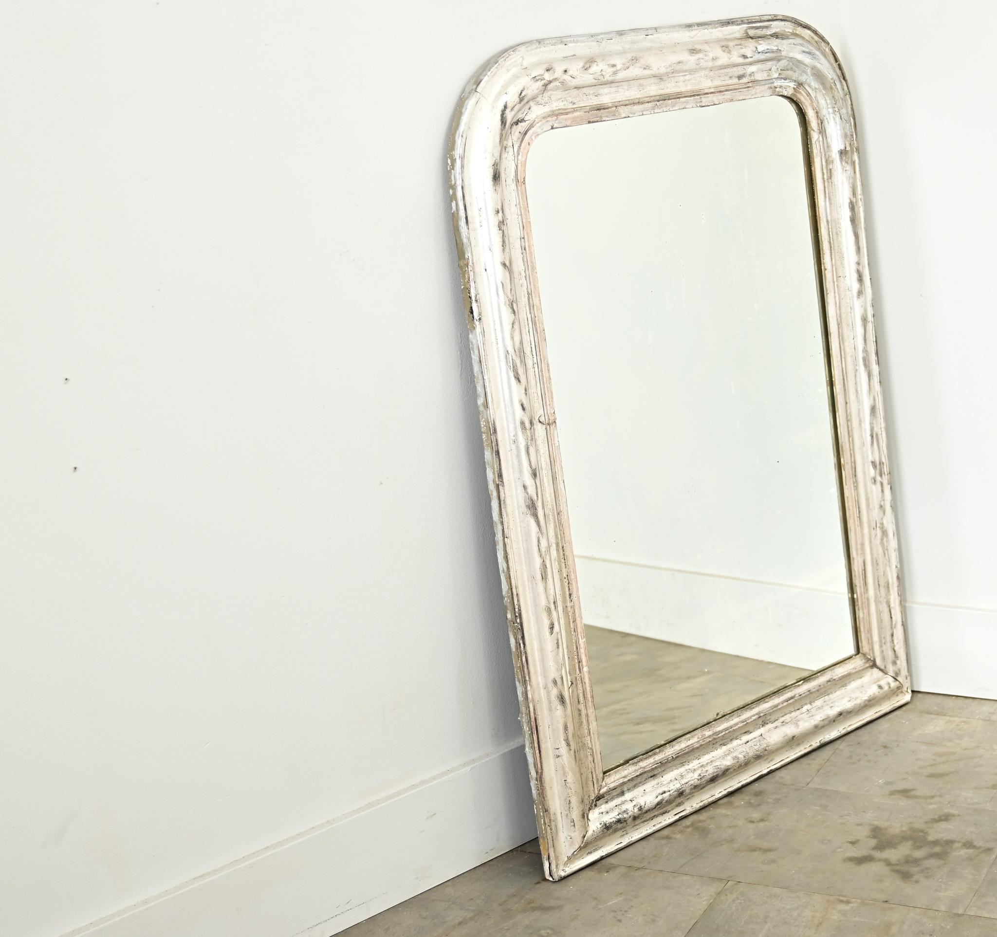 Specchio francese d'argento dorato Louis Philippe Petit in vendita 1