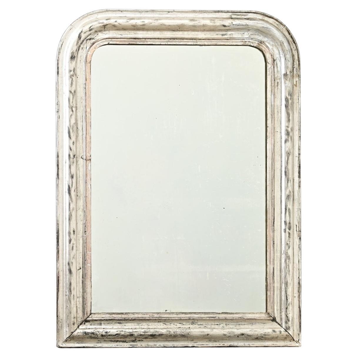 French Silver Gilt Louis Philippe Petite Mirror