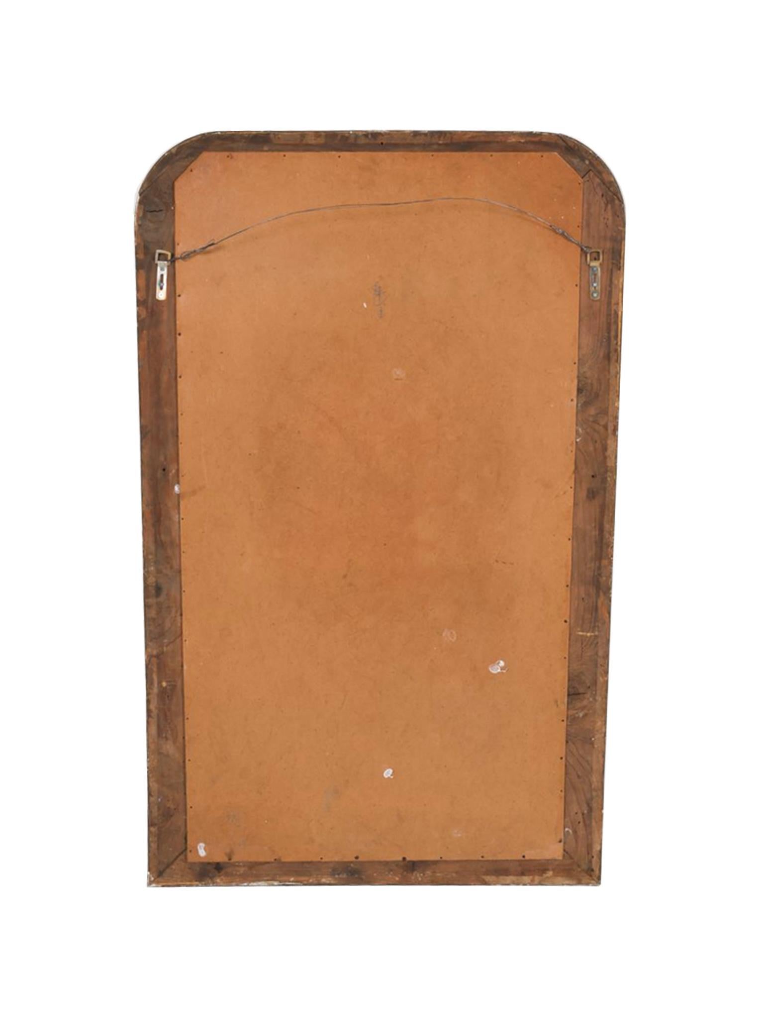 Miroir mural français en bois doré A Silver en vente 4