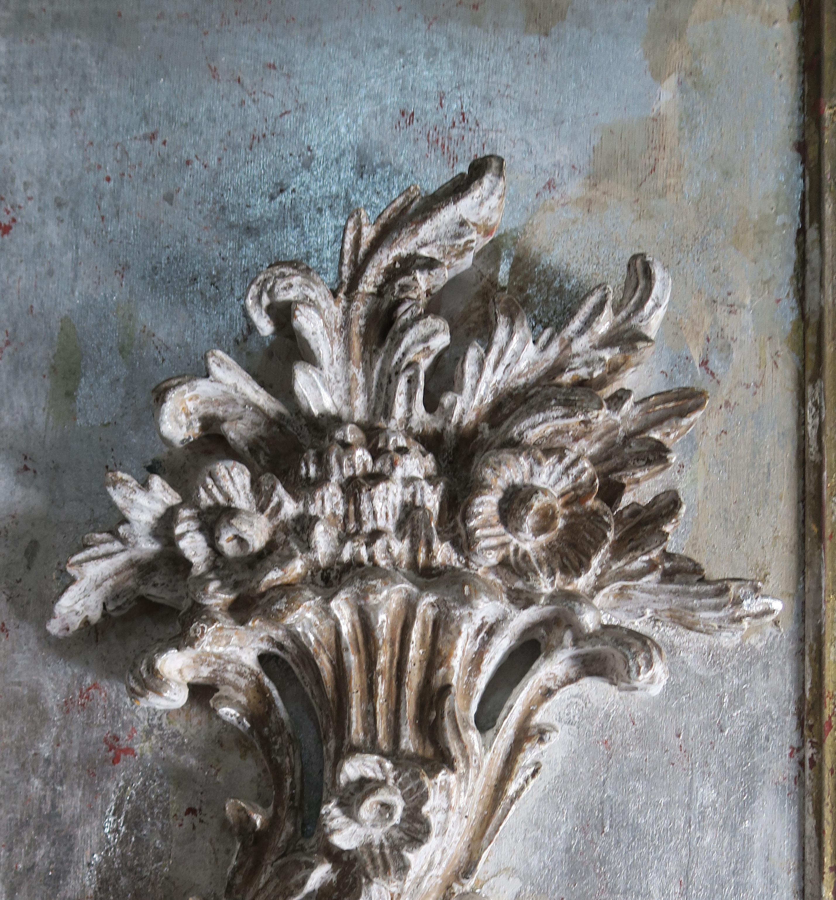 French Silver and Gold Pair of Carved Cornucopia Panel, circa 1930s 4