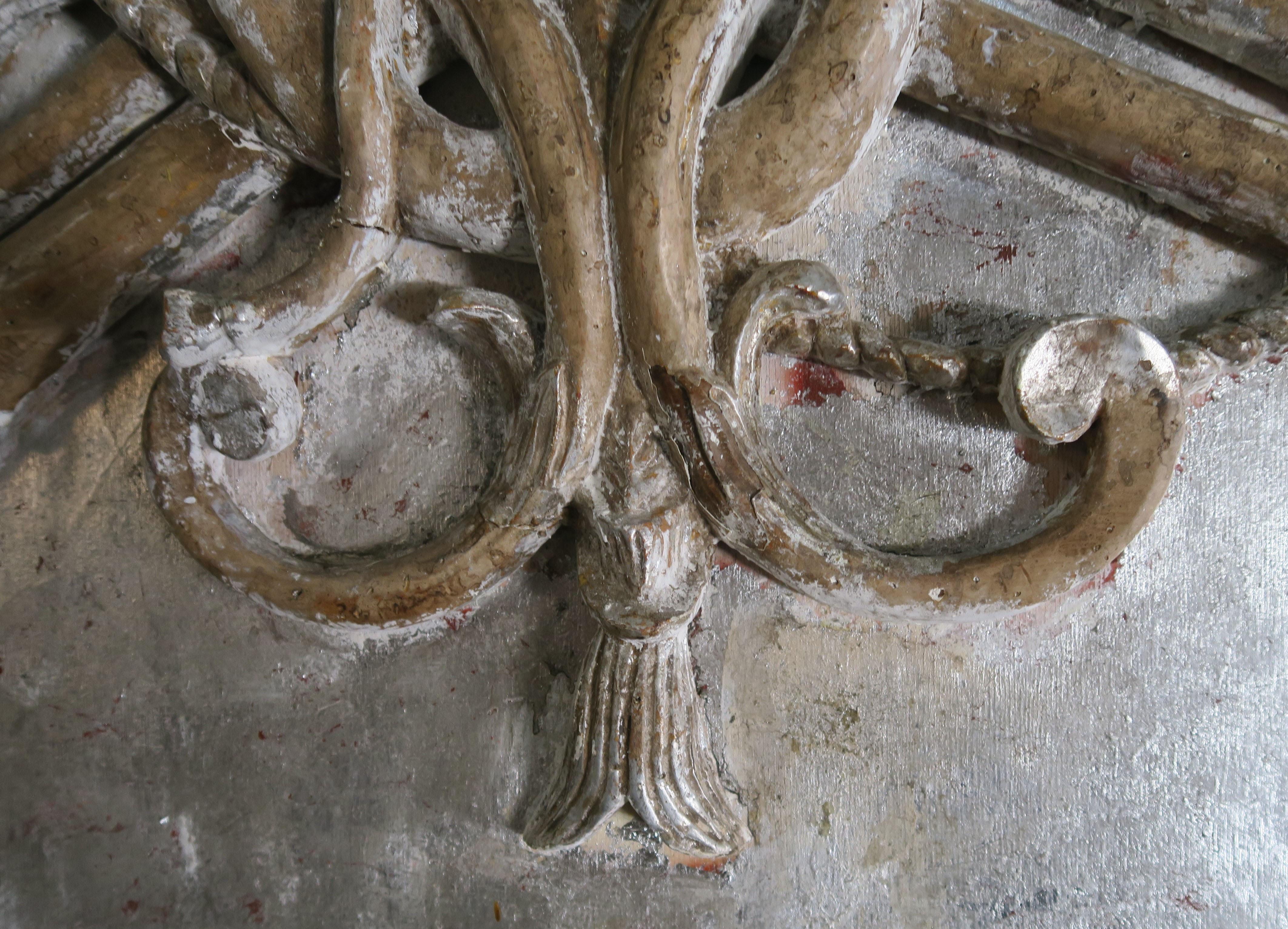 French Silver and Gold Pair of Carved Cornucopia Panel, circa 1930s 2