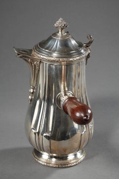 French Silver Hot Chocolate Pot by Jean-Emile Puiforcat