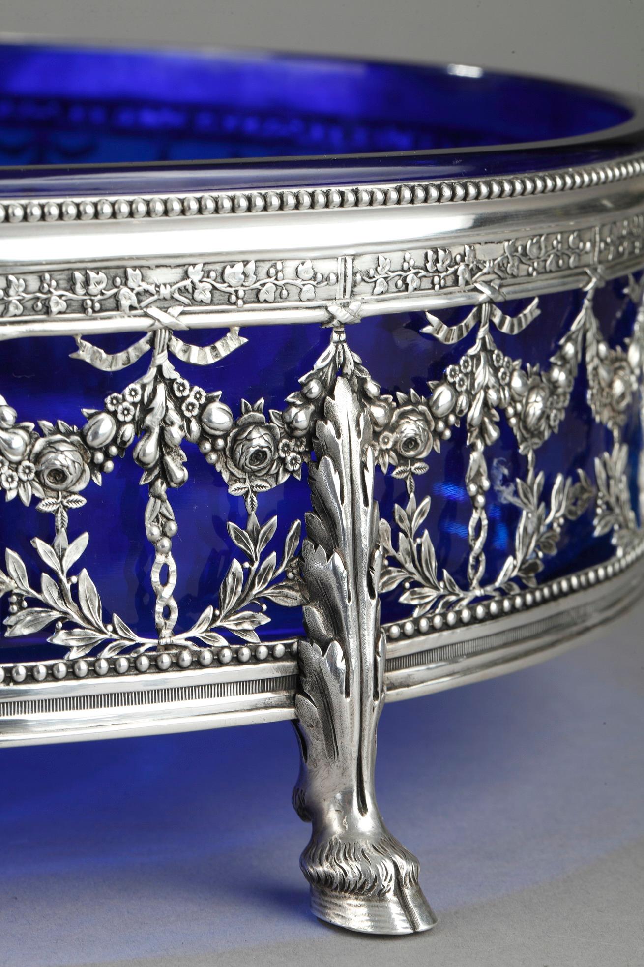 Empire French Silver Jardinière, Odiot, End 19th Century