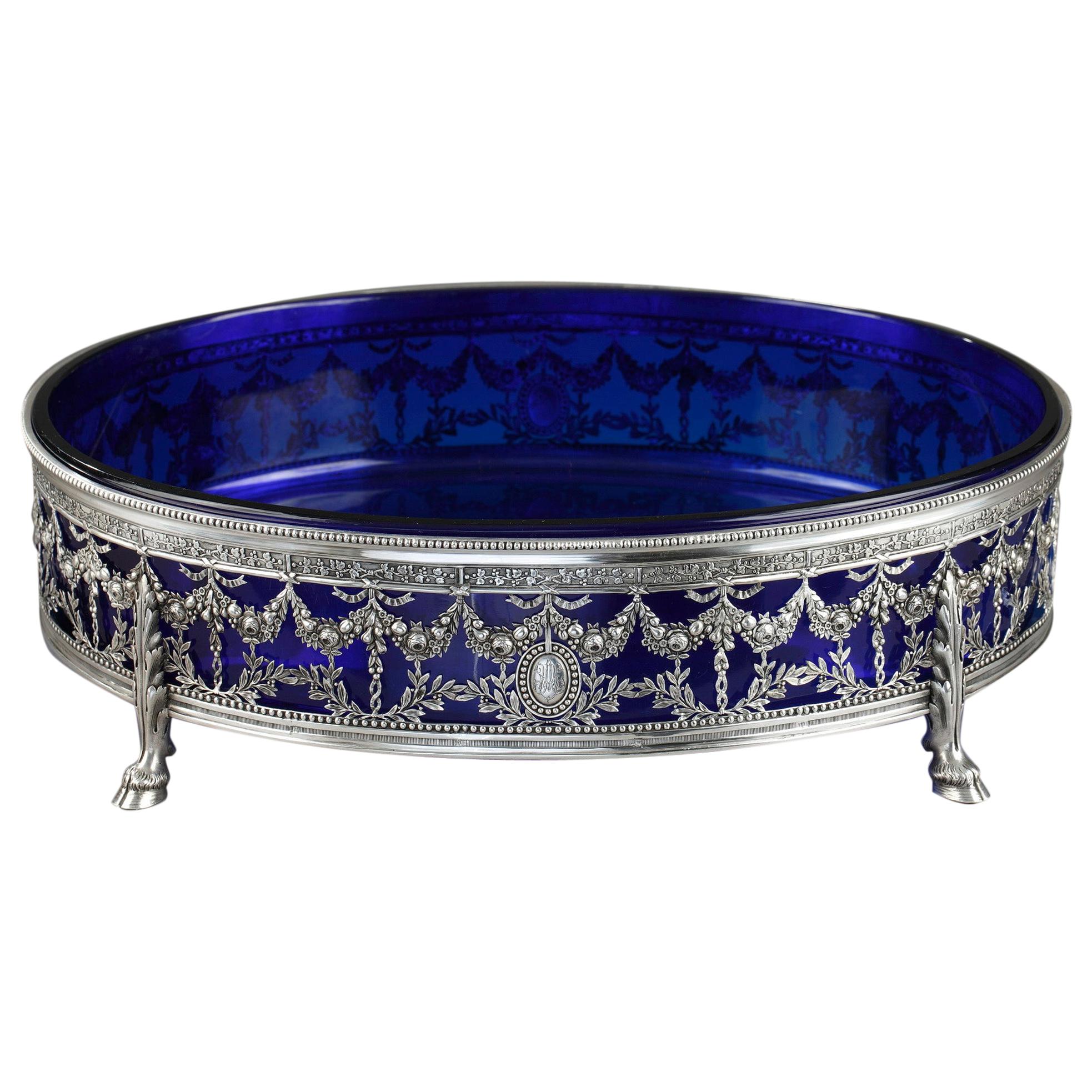 French Silver Jardinière, Odiot, End 19th Century