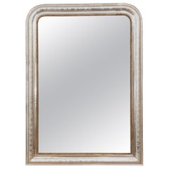 French Silver Leaf Louis Philippe Wall Mirror
