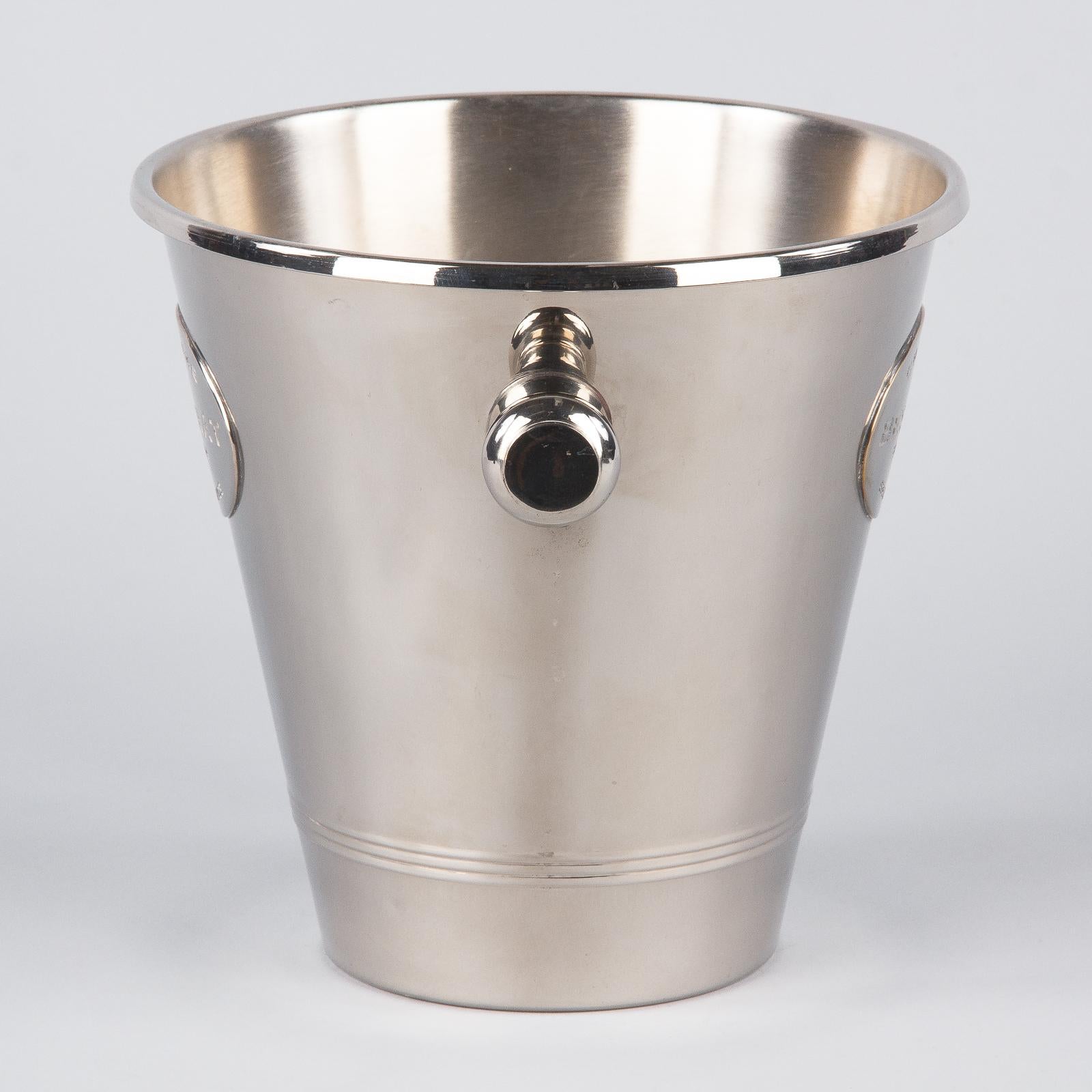 French Silver Metal Ice Bucket for Champagne Besserat, 1970s 7