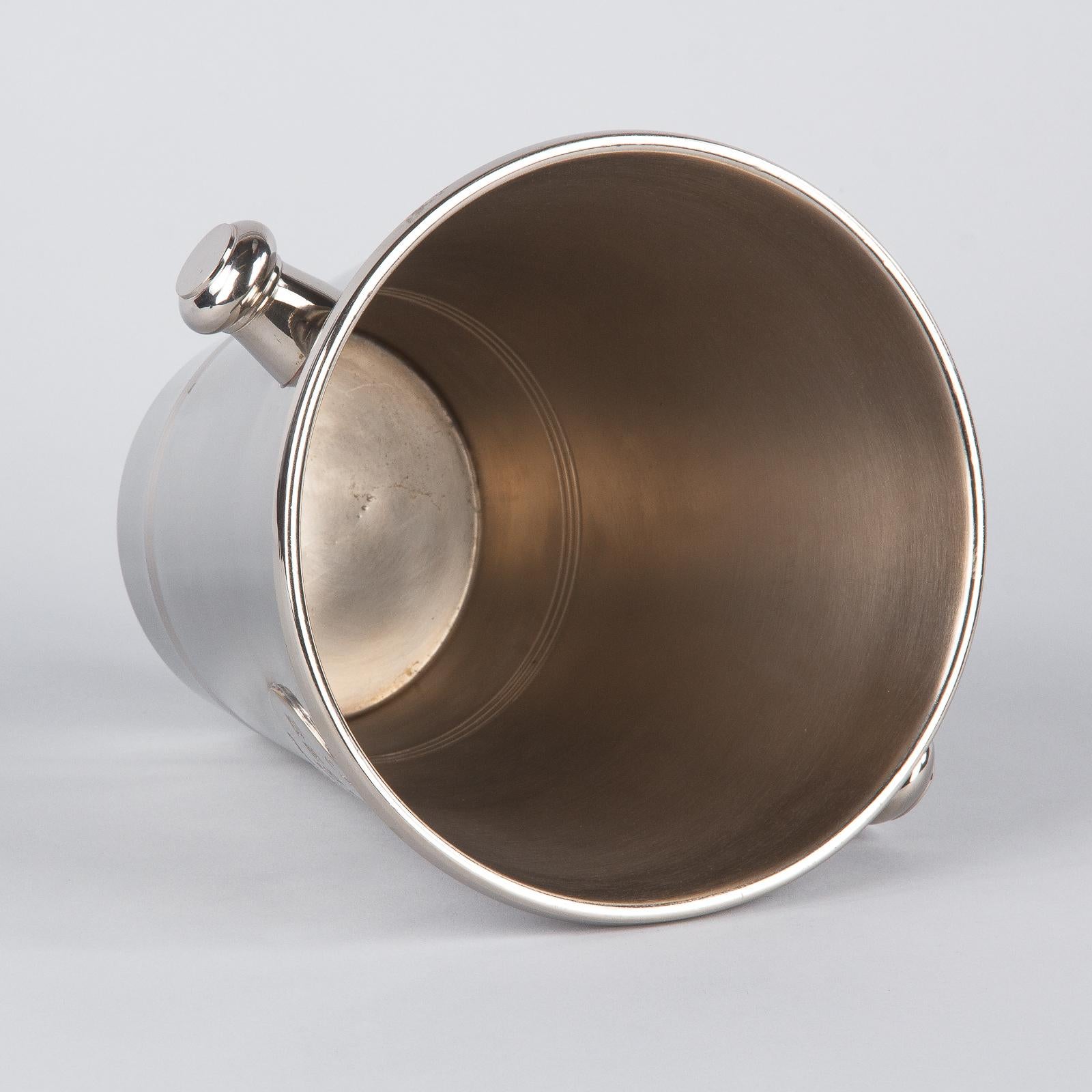 French Silver Metal Ice Bucket for Champagne Besserat, 1970s 8