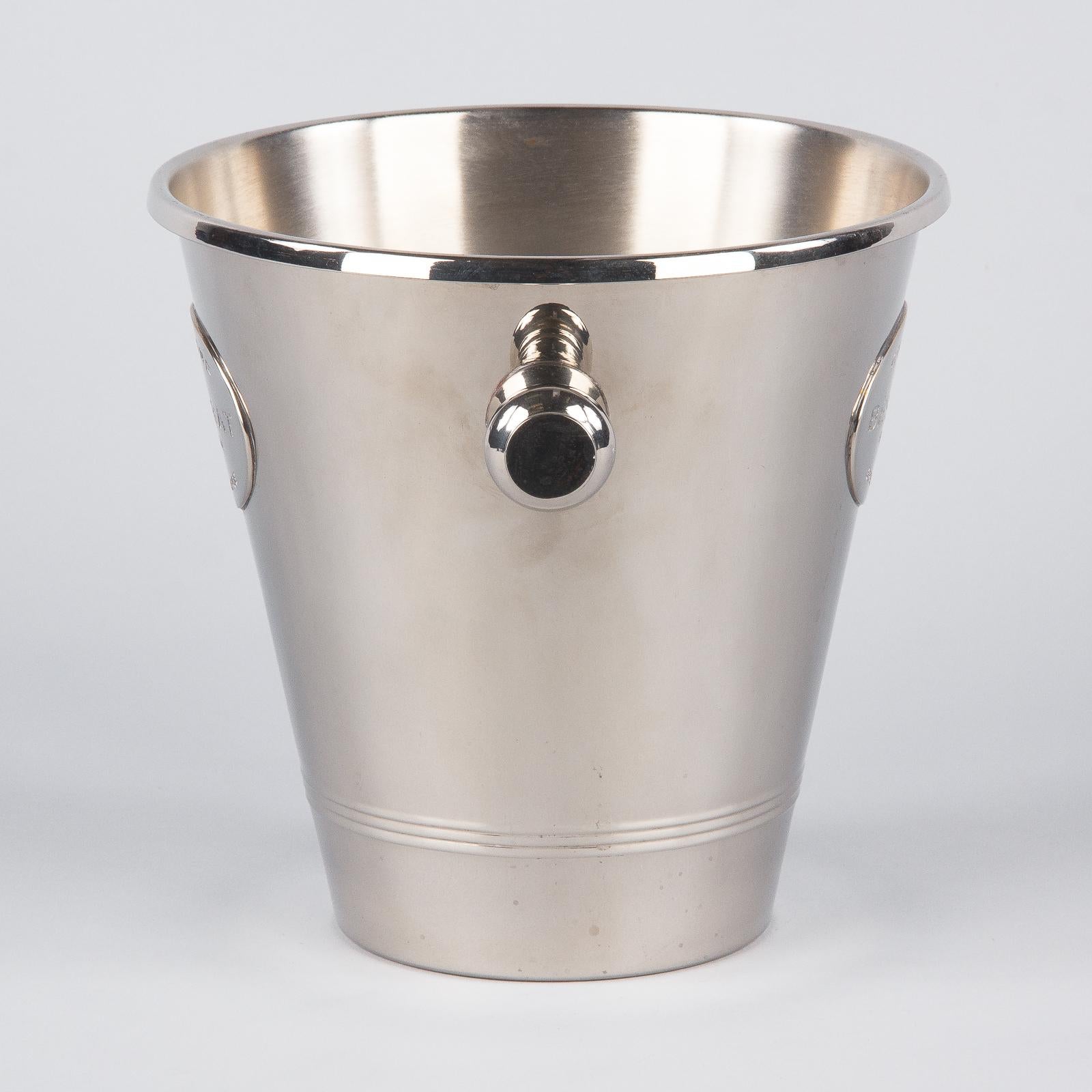 French Silver Metal Ice Bucket for Champagne Besserat, 1970s 2