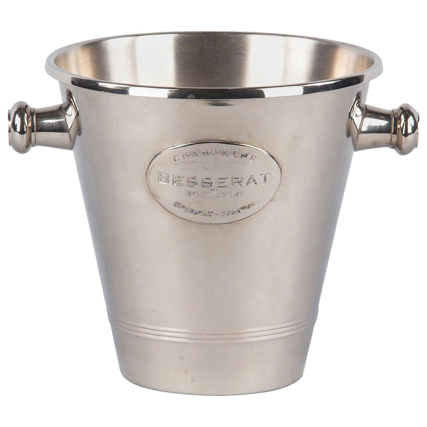 1970s French Silver Plated Ice Bucket and Wine Caddy at 1stDibs