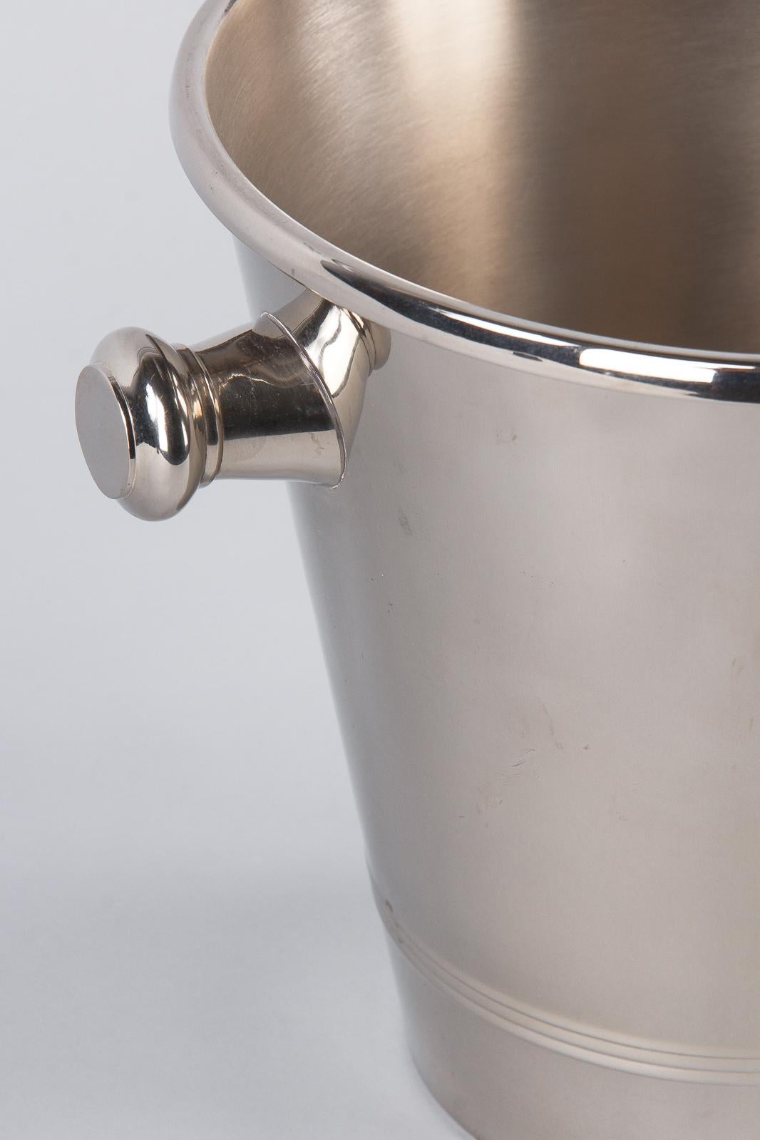 Silver Plate French Silver Metal Ice Bucket for Champagne Besserat