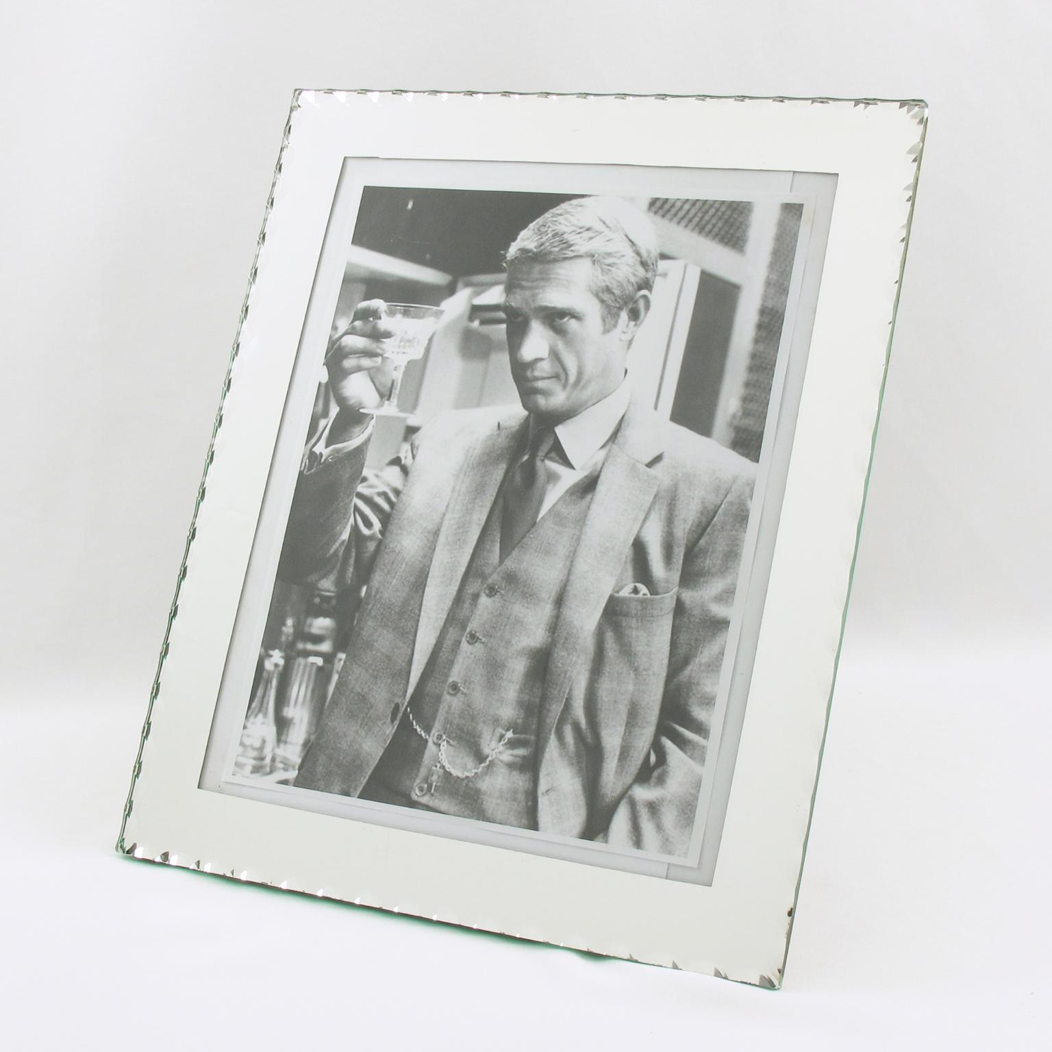 Silver Mirror Glass Picture Frame, France 1940s 3