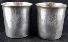 Coppia di argenti francesi di  Bicchieri prima del 1838