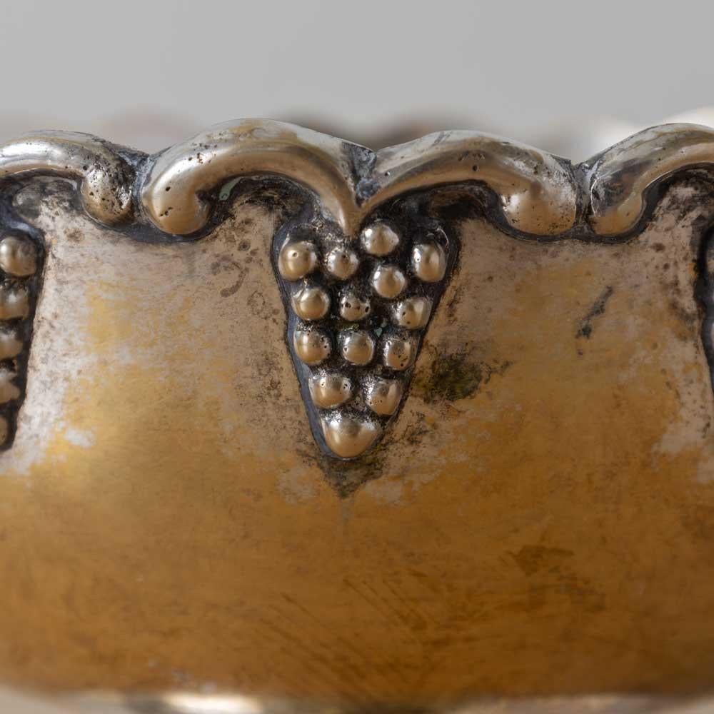 Ciotola con piedistallo in argento francese in vendita 5