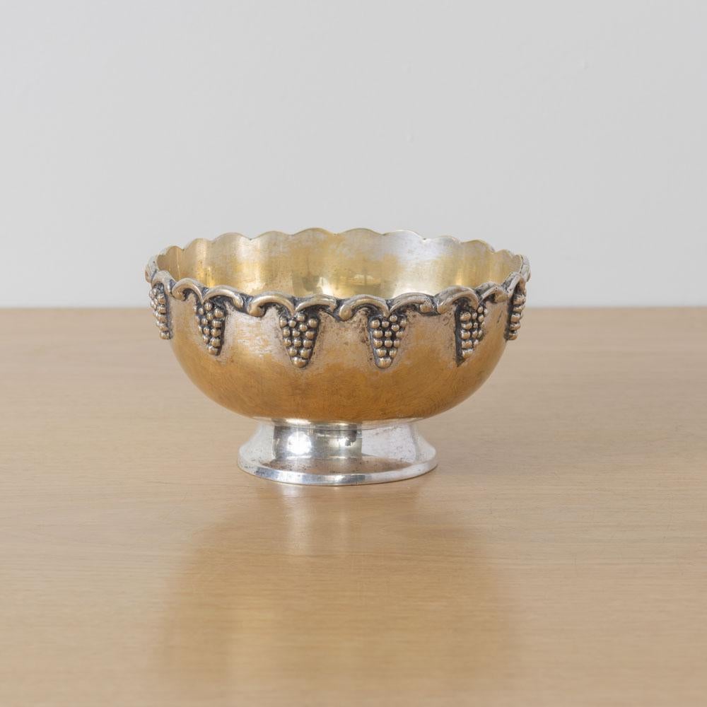 Placcato argento Ciotola con piedistallo in argento francese in vendita