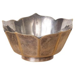 French Silver Petal Bowl