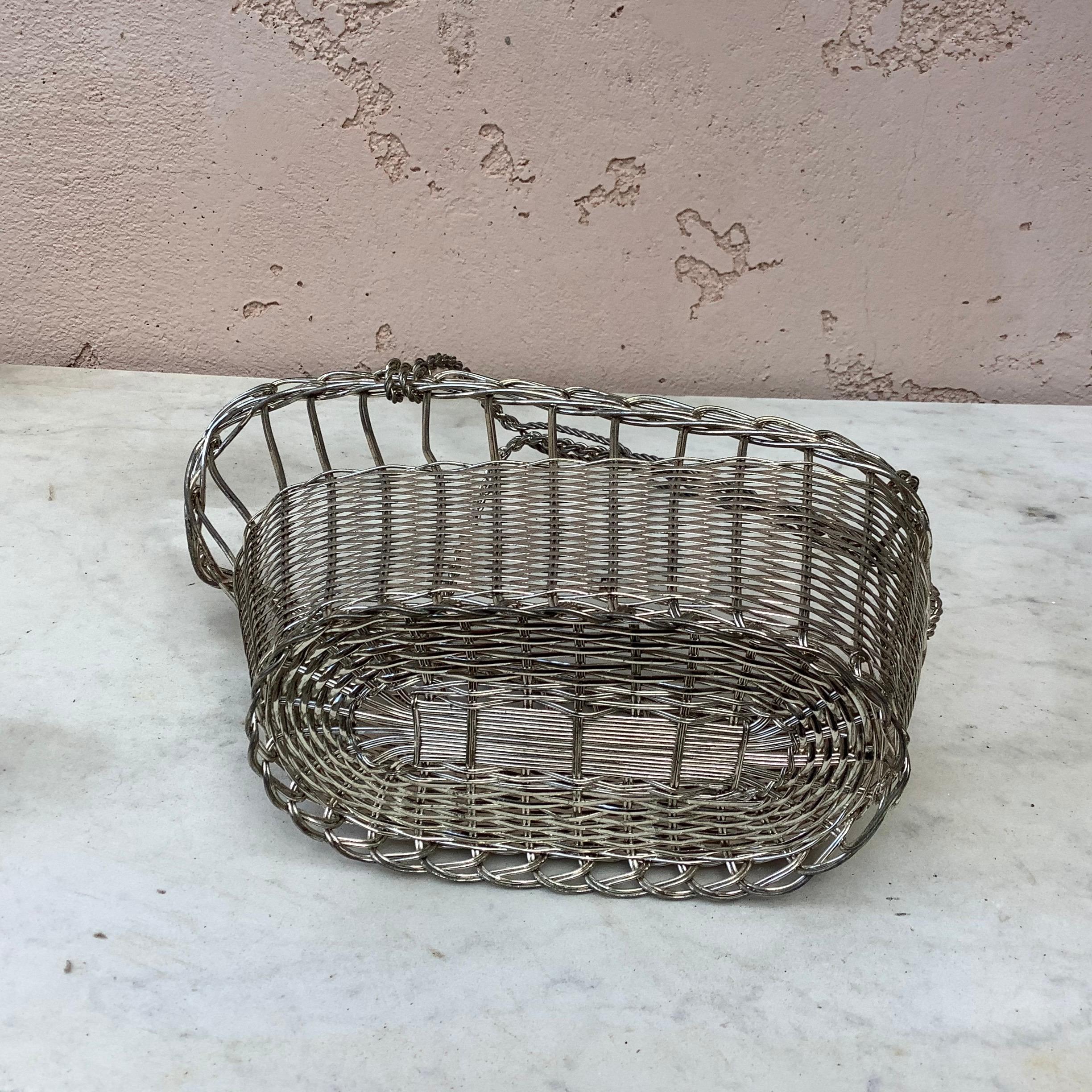 European French Silver Plate Bottle Holder, circa 1920 For Sale