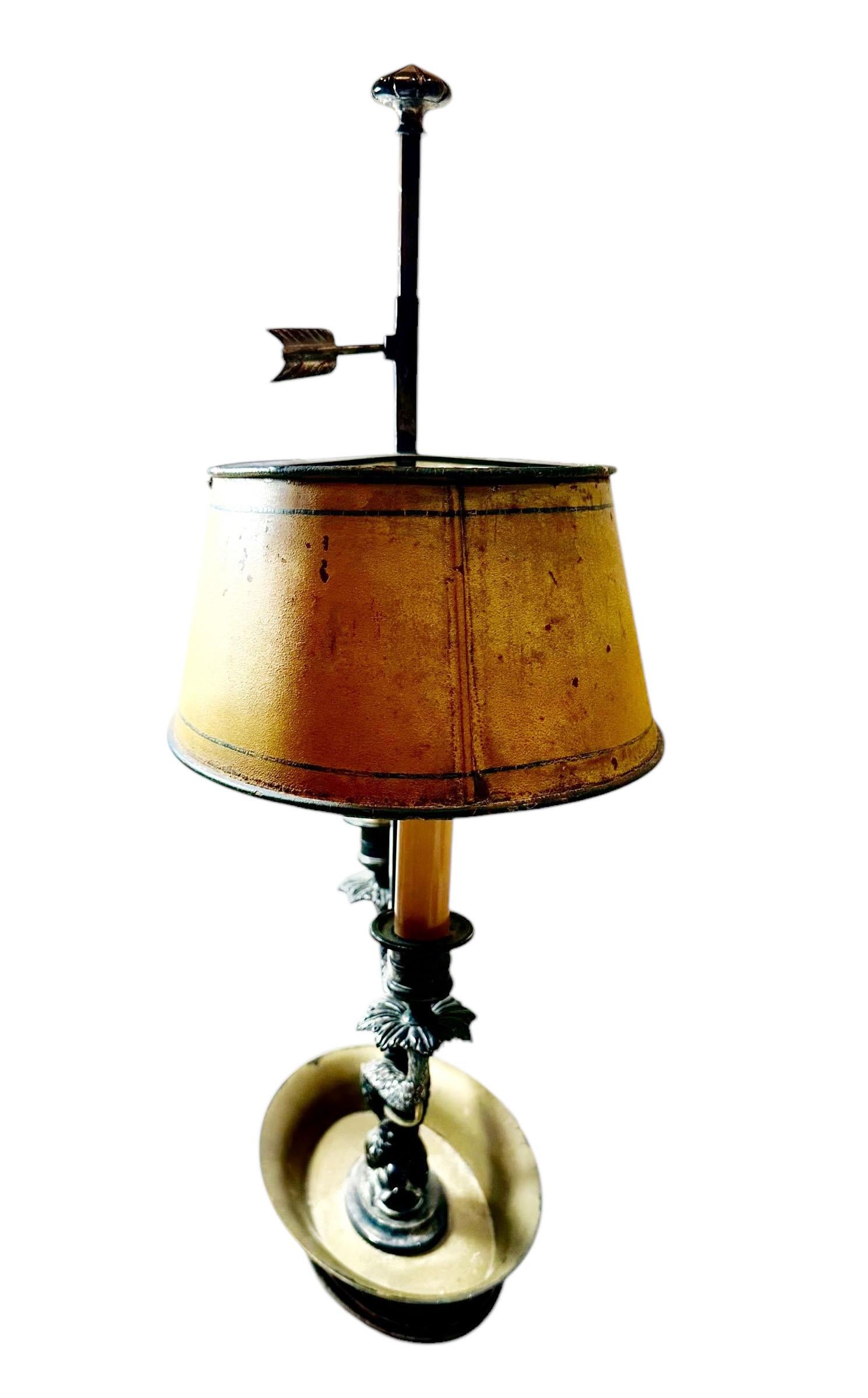 Début du XIXe siècle Lampe à bulle en métal argenté français en vente