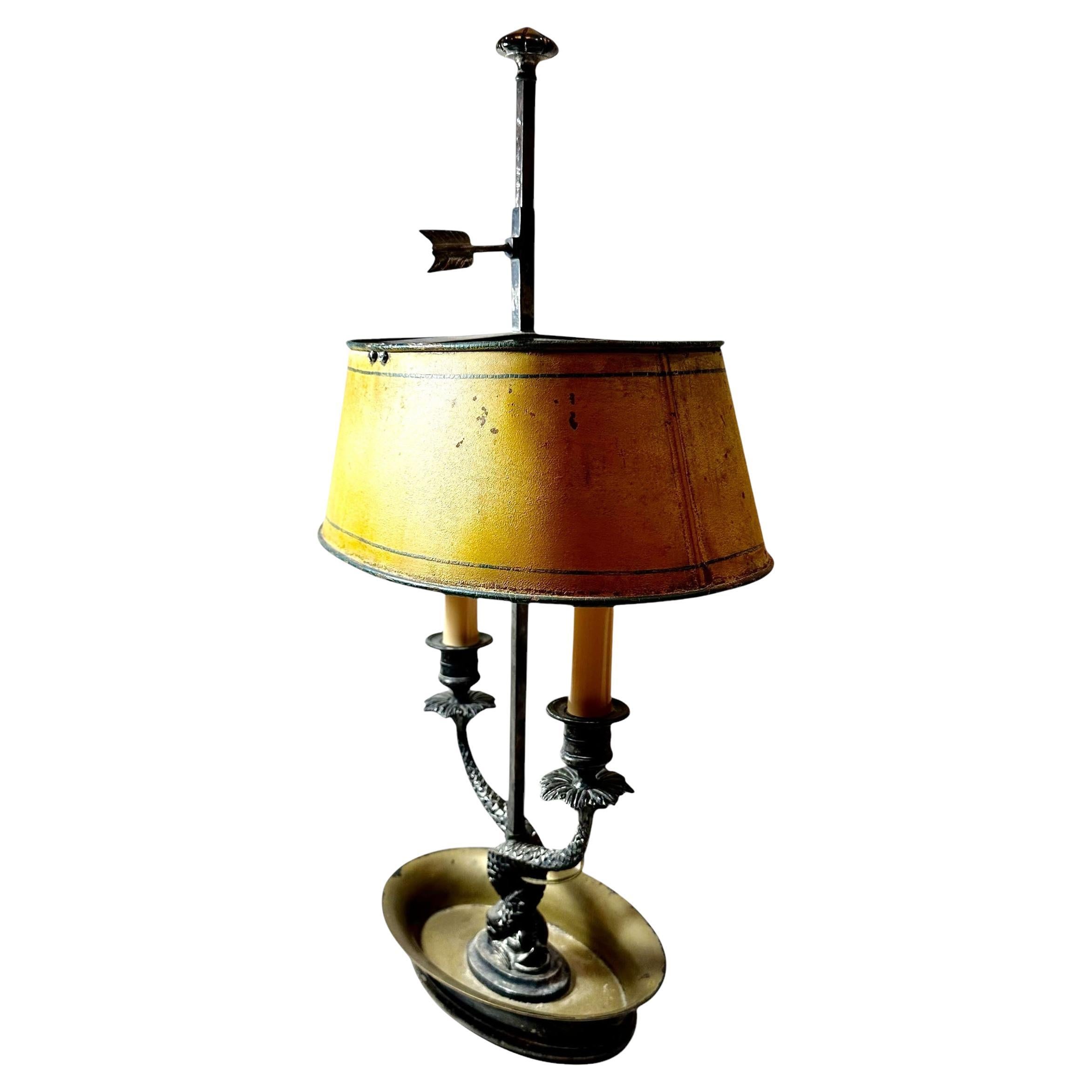 French Silver Plate Bulle Lamp