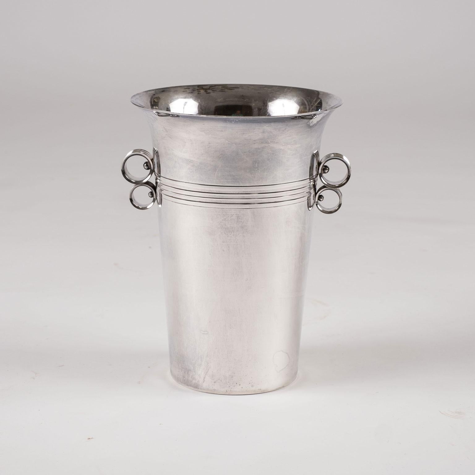 French silver plate champagne bucket dating to circa 1930s.