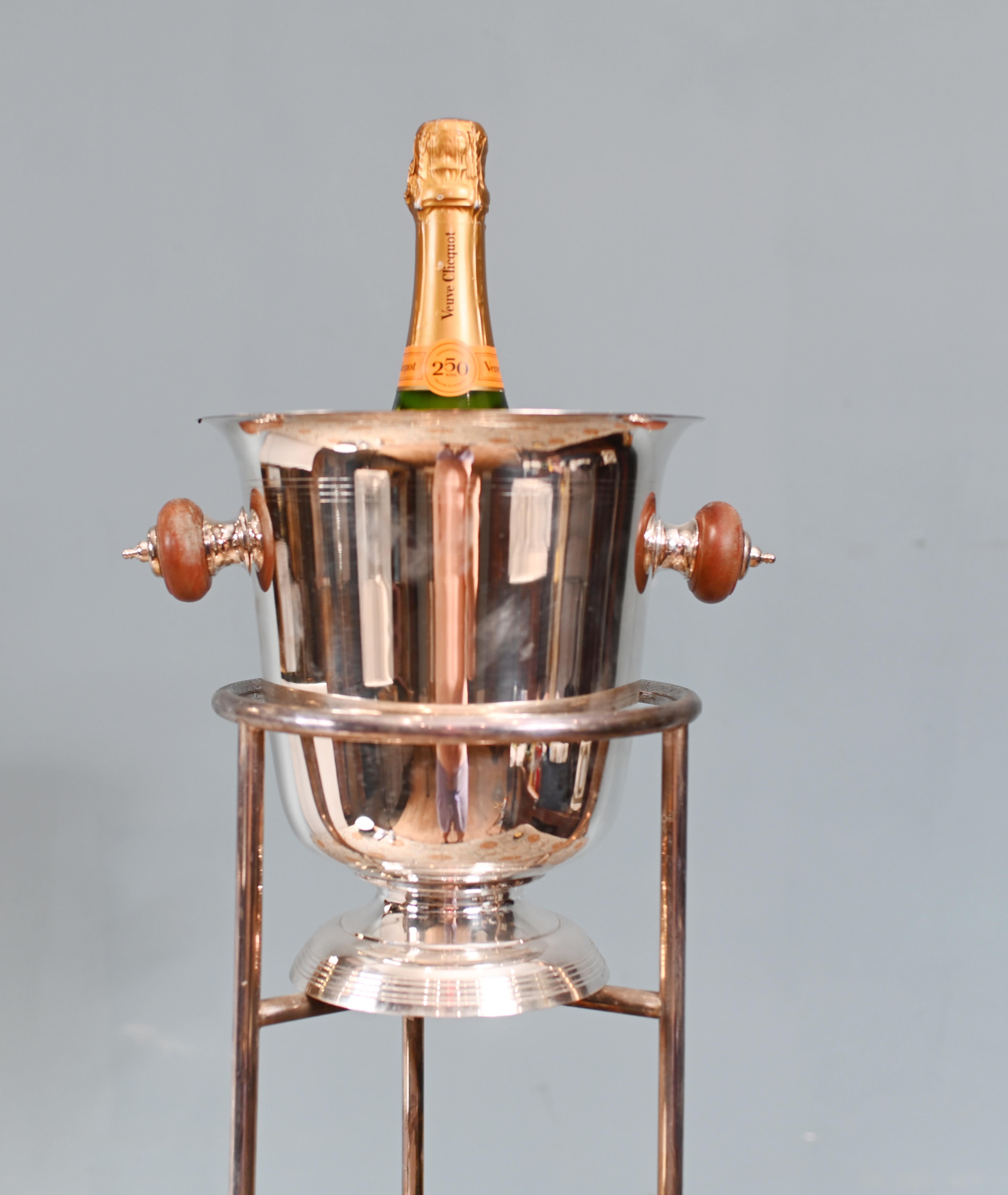 Secchiello porta champagne francese in argento per raffreddare il vino In condizioni buone in vendita a Potters Bar, GB