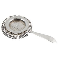 Vintage French Silver Plate Cocktail Strainer for Boston Shaker