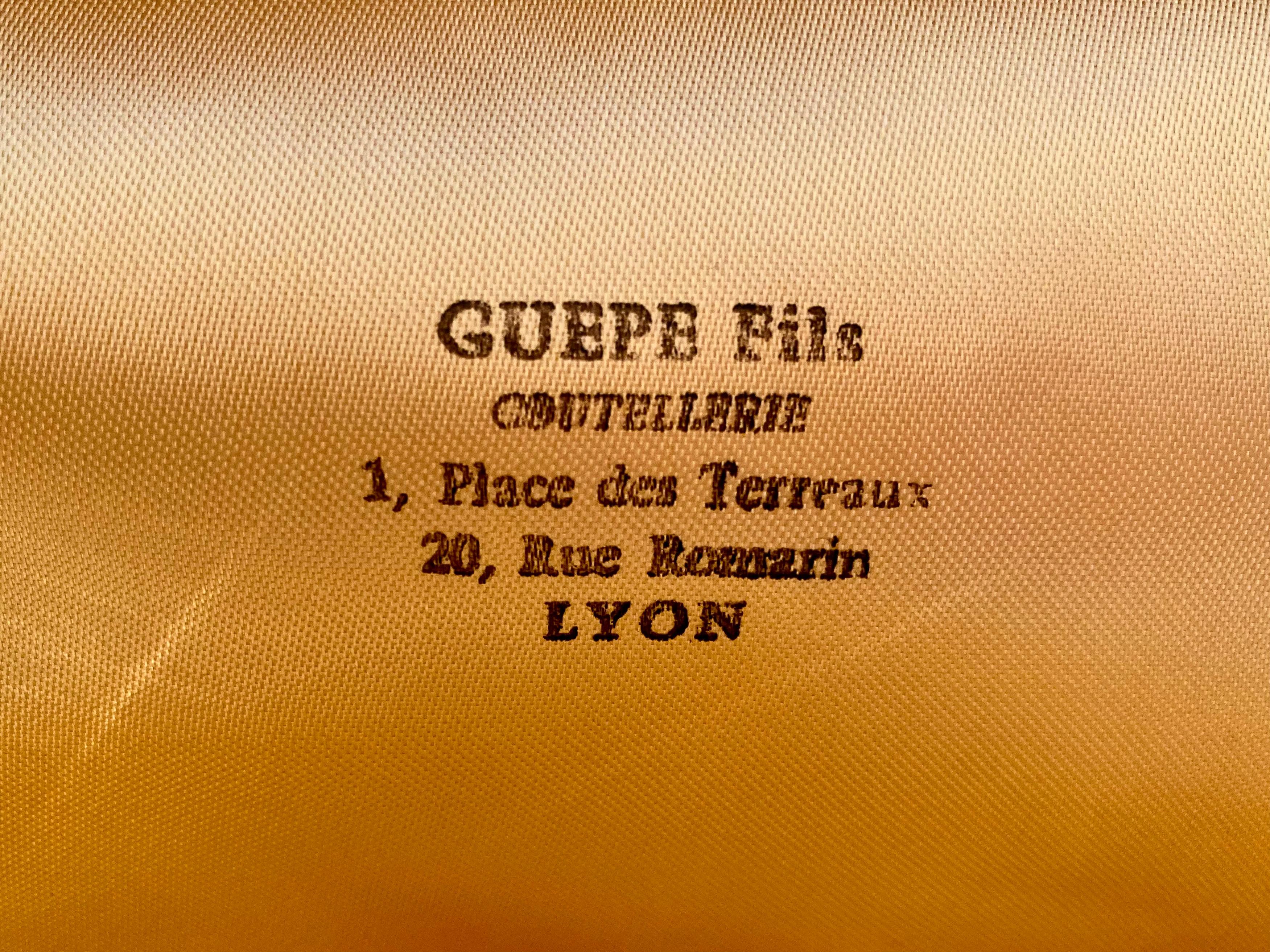 Silbernes Besteck-Set von Gupe Fils Lyon, Louis XVI.-Stil im Angebot 12