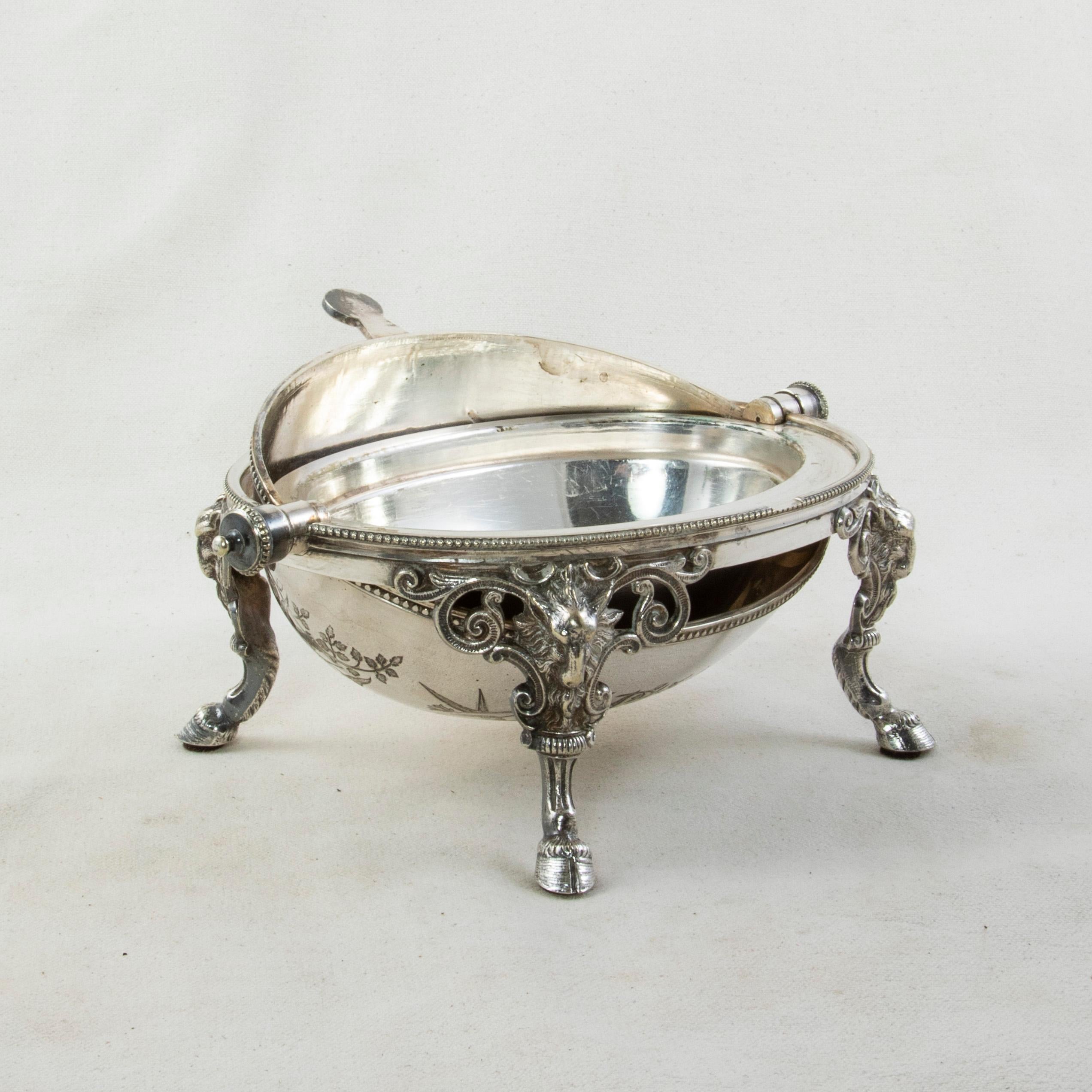 French Silver Plate Domed Serving Piece with Swivel Lid c. 1900 3