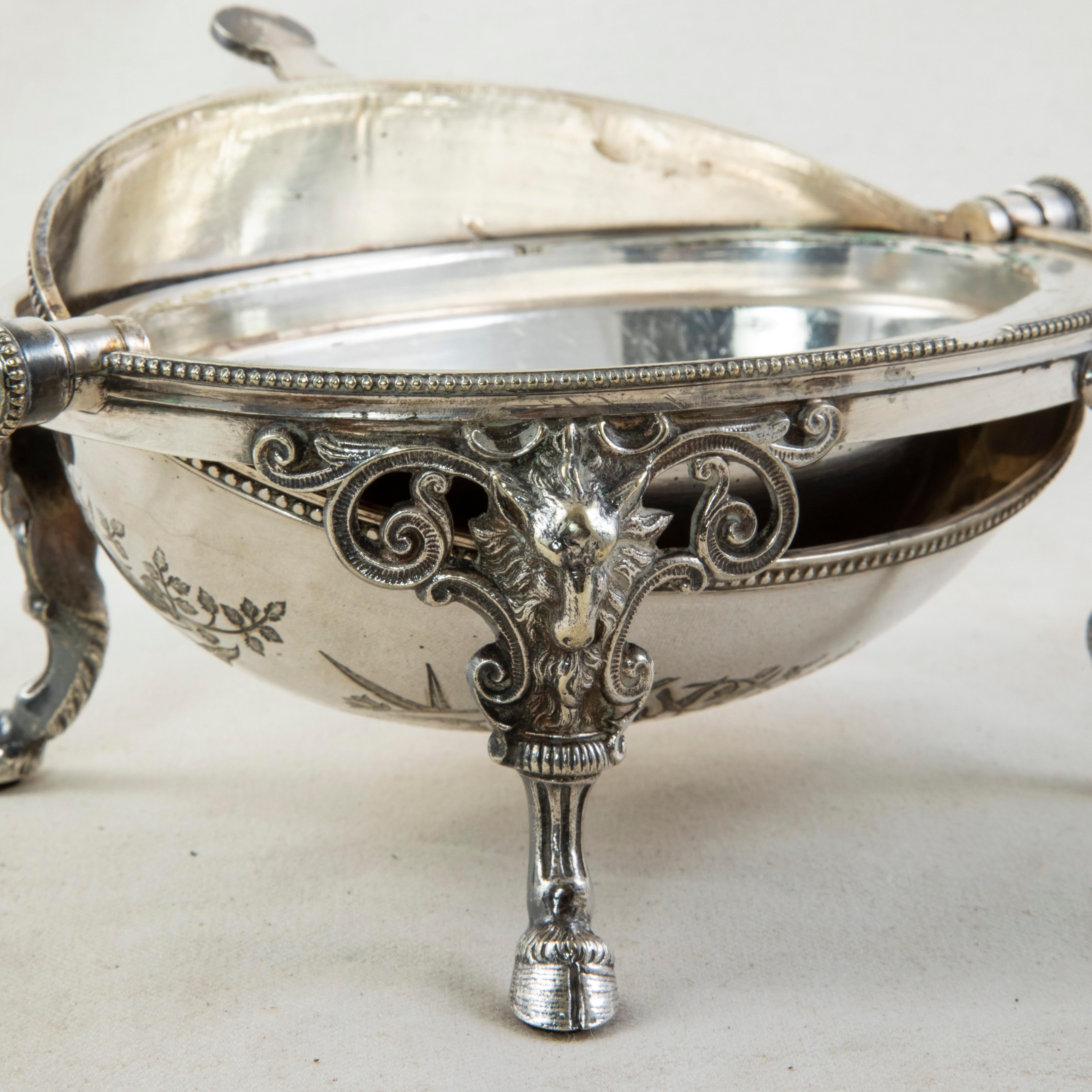 French Silver Plate Domed Serving Piece with Swivel Lid c. 1900 4