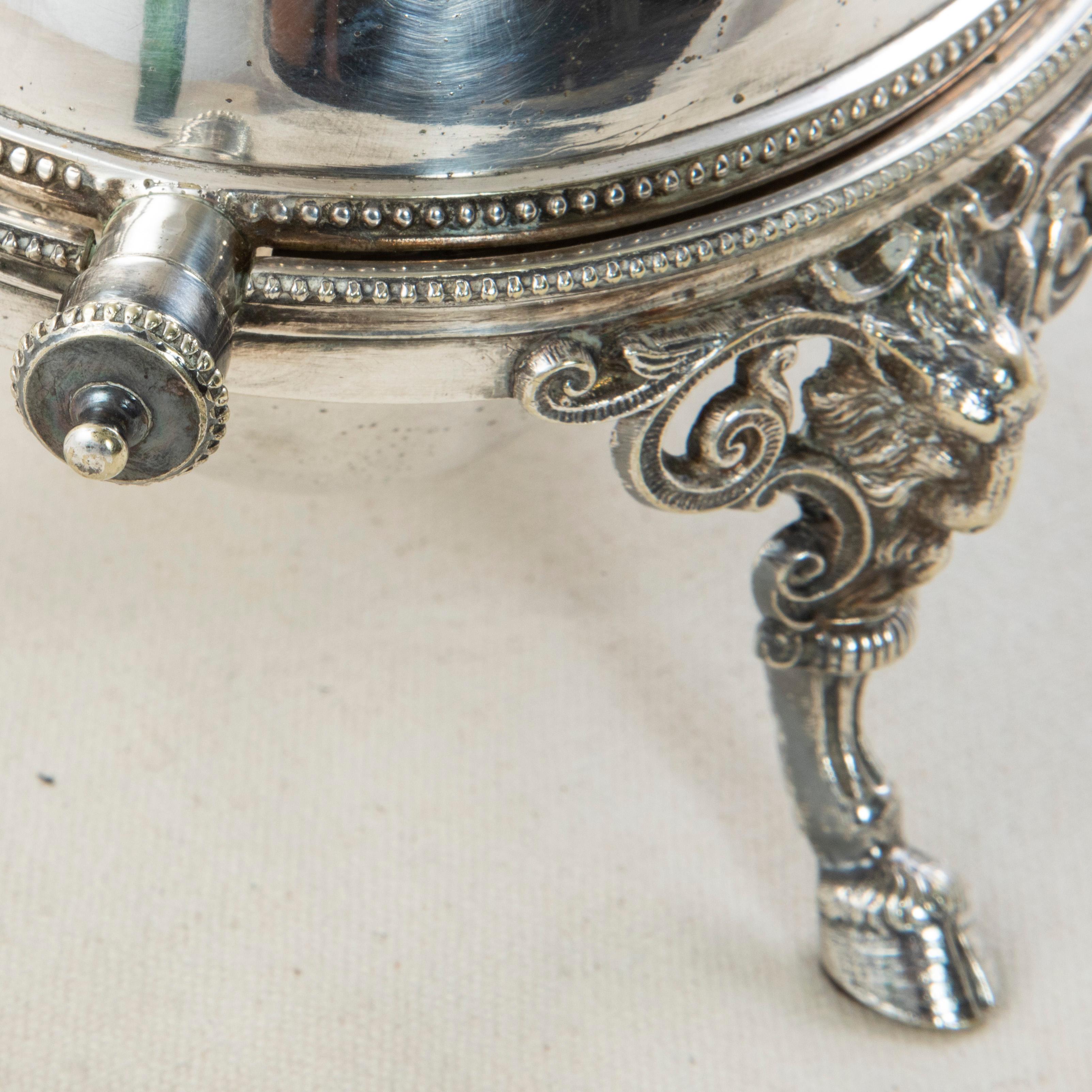 French Silver Plate Domed Serving Piece with Swivel Lid c. 1900 5